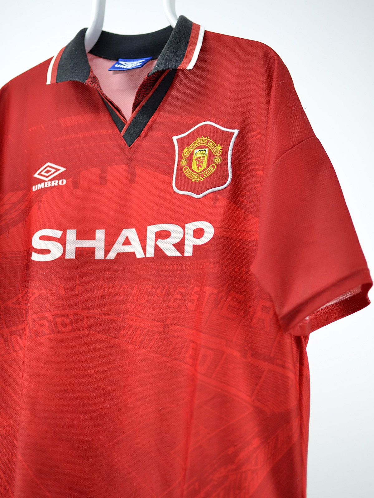 Umbro Vintage Manchester United Umbro Sharp Jersey Shirt 94/95 L Size US L / EU 52-54 / 3 - 3 Thumbnail