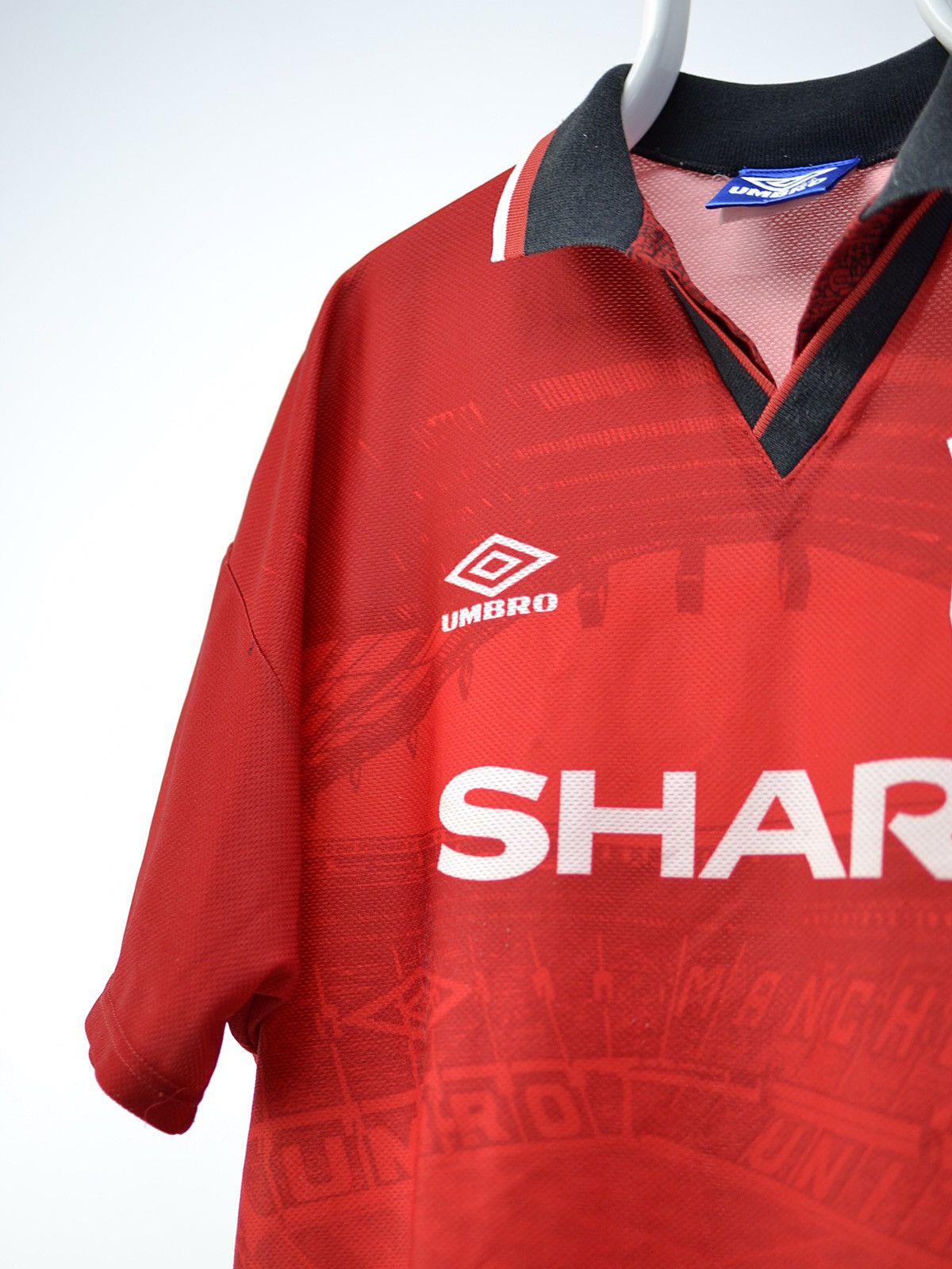 Umbro Vintage Manchester United Umbro Sharp Jersey Shirt 94/95 L Size US L / EU 52-54 / 3 - 5 Thumbnail