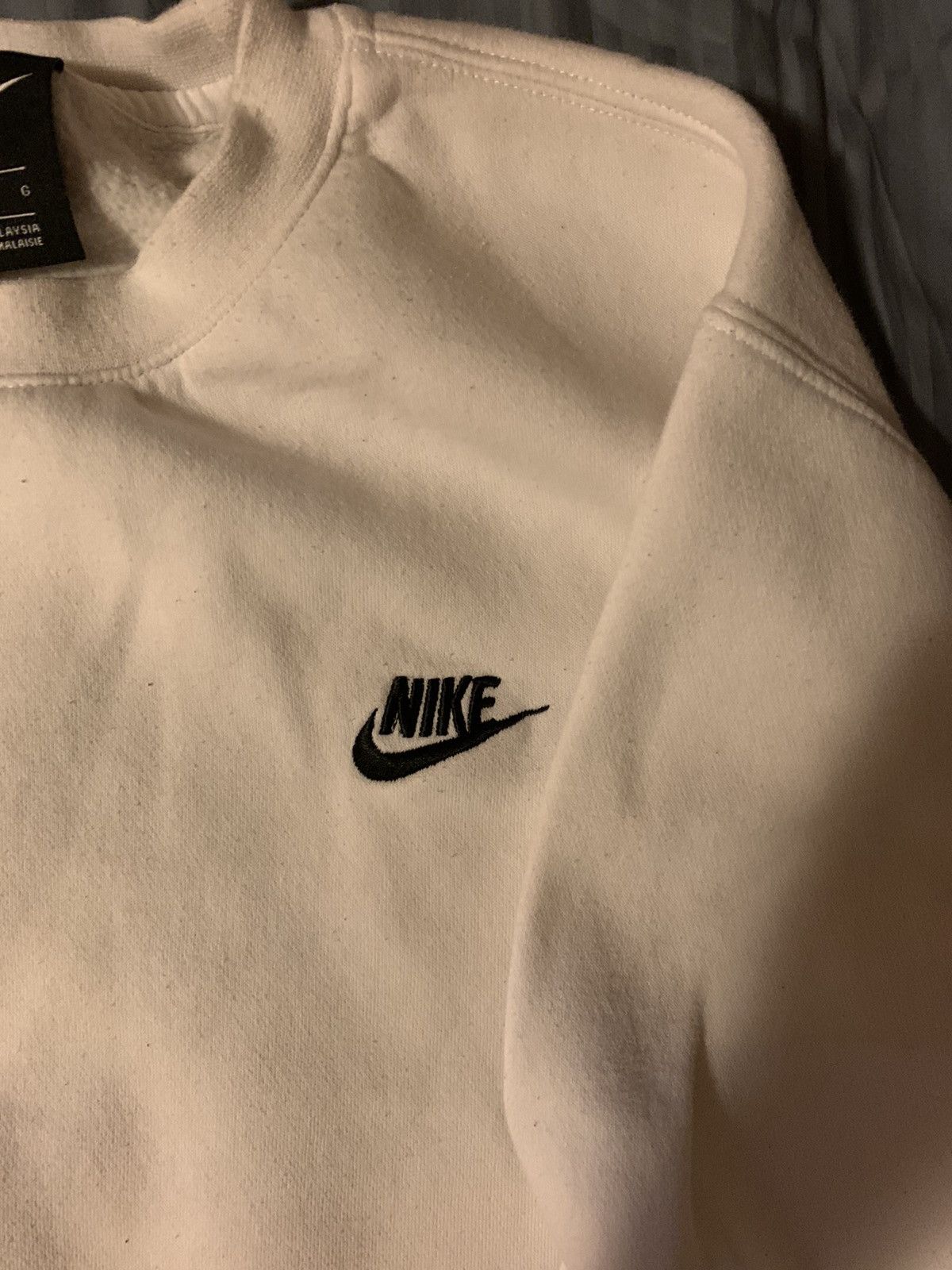 Nike Nike White Sweatshirt Size US M / EU 48-50 / 2 - 2 Preview