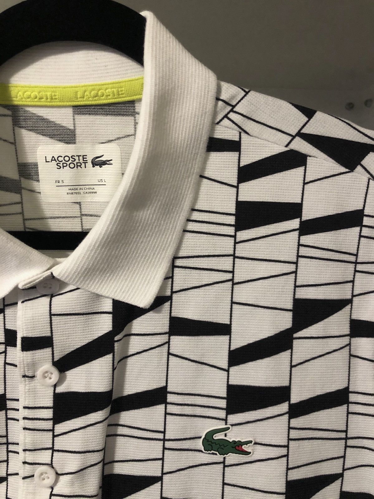 Sport graphic print technical knit tennis polo