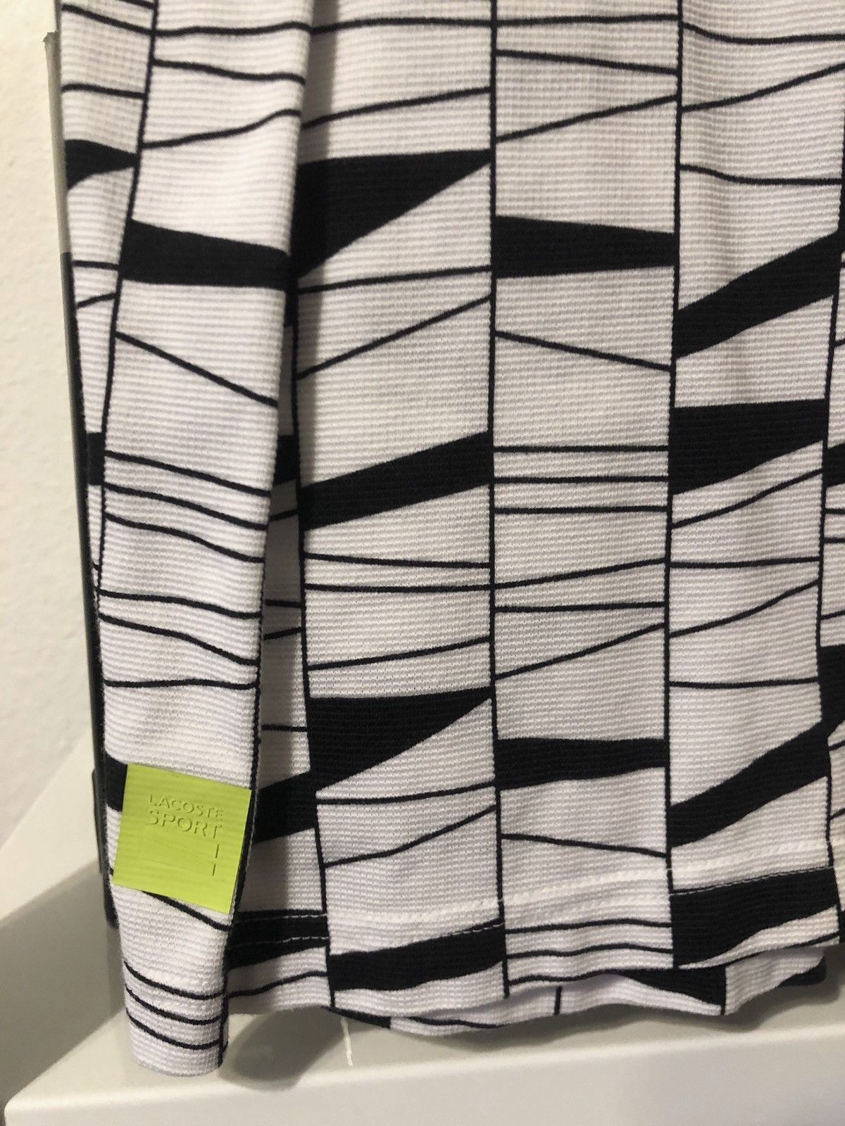 Sport graphic print technical knit tennis polo