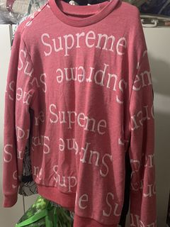 Supreme Jacquard Logo Crewneck | Grailed