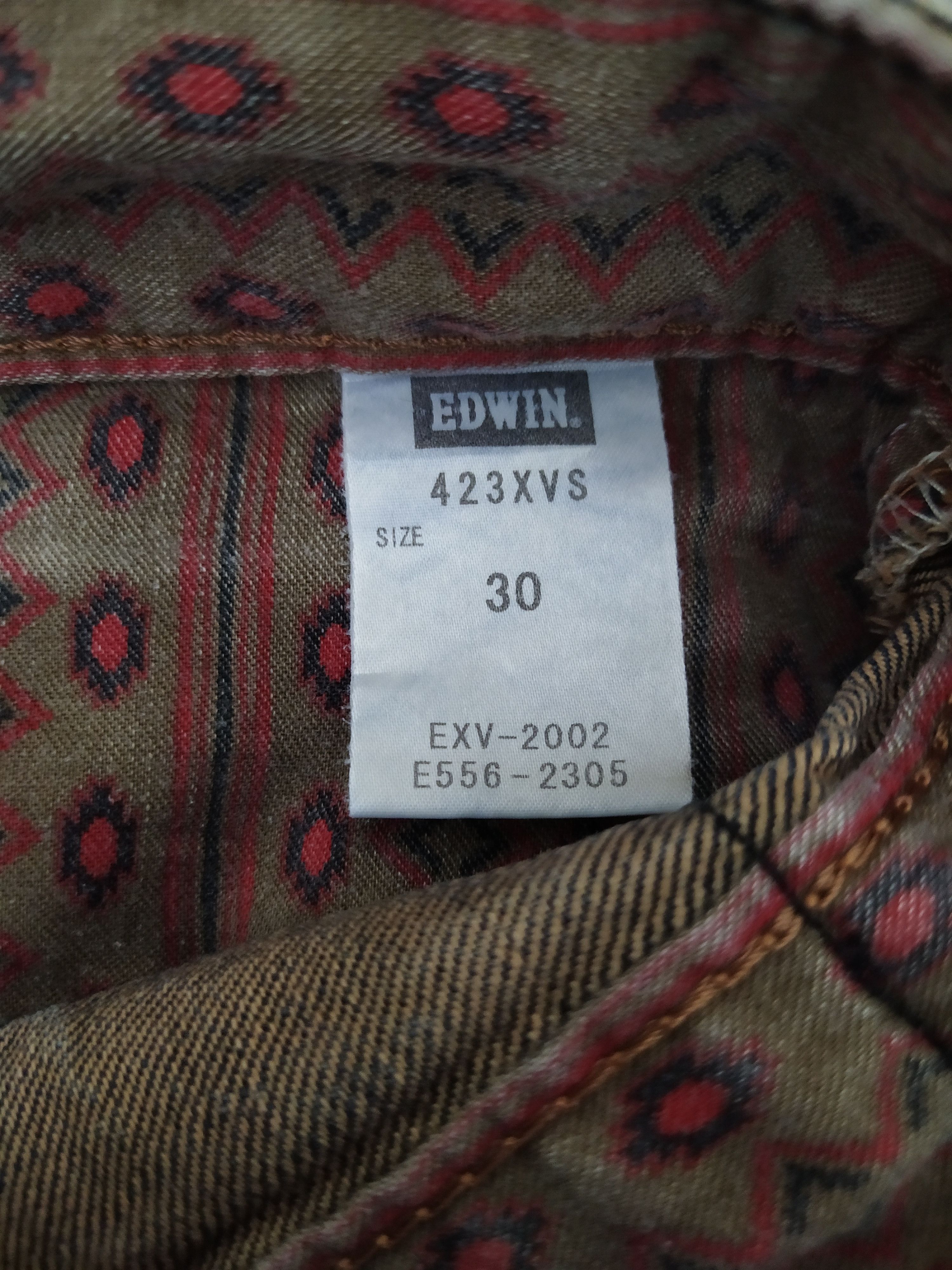Edwin EDWIN JAPAN DISTRESSED DENIM LEATHER CRAFT (B386) W33 Size US 33 - 13 Thumbnail