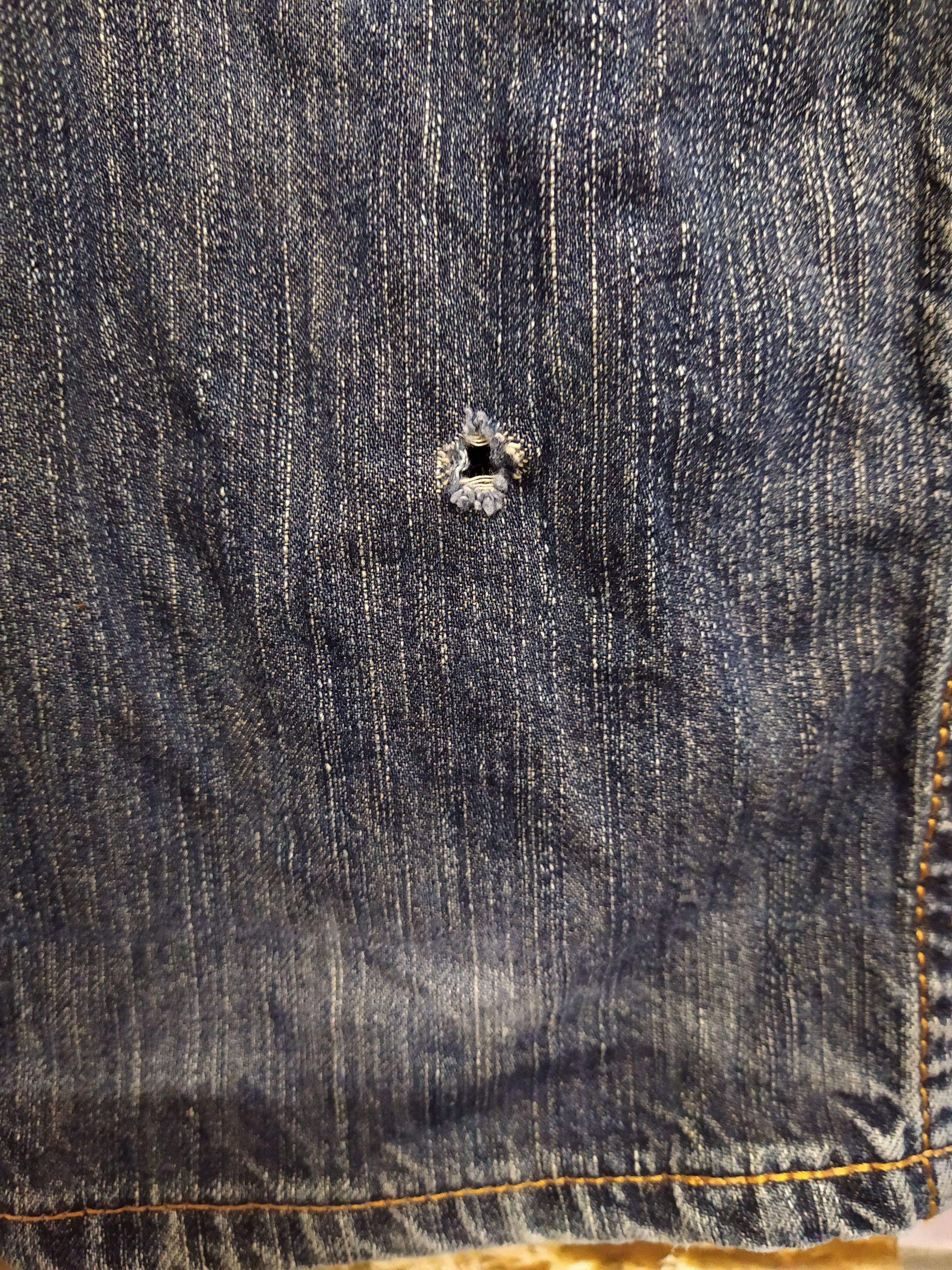 Edwin EDWIN JAPAN DISTRESSED DENIM LEATHER CRAFT (B386) W33 Size US 33 - 5 Thumbnail