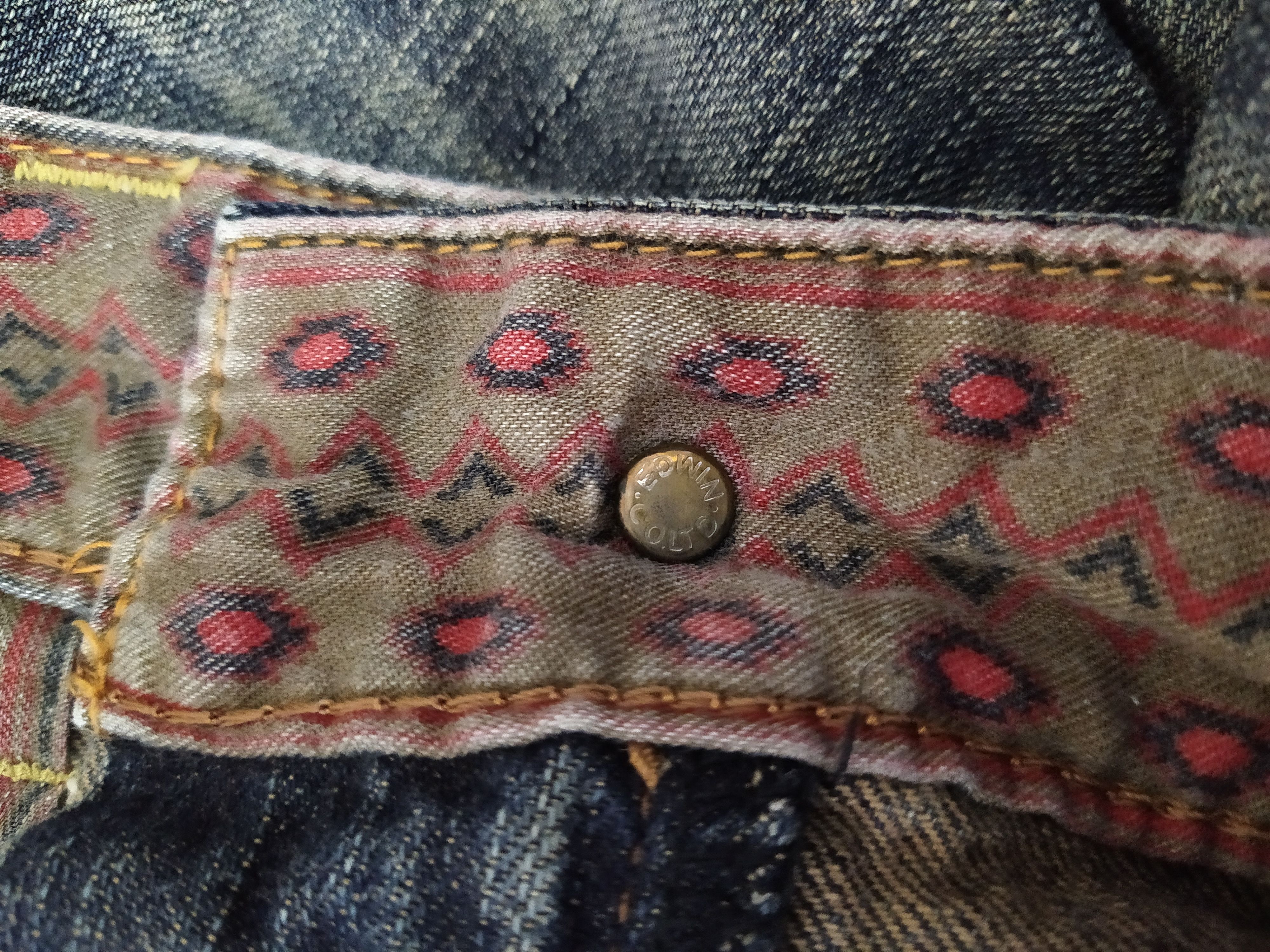 Edwin EDWIN JAPAN DISTRESSED DENIM LEATHER CRAFT (B386) W33 Size US 33 - 11 Thumbnail