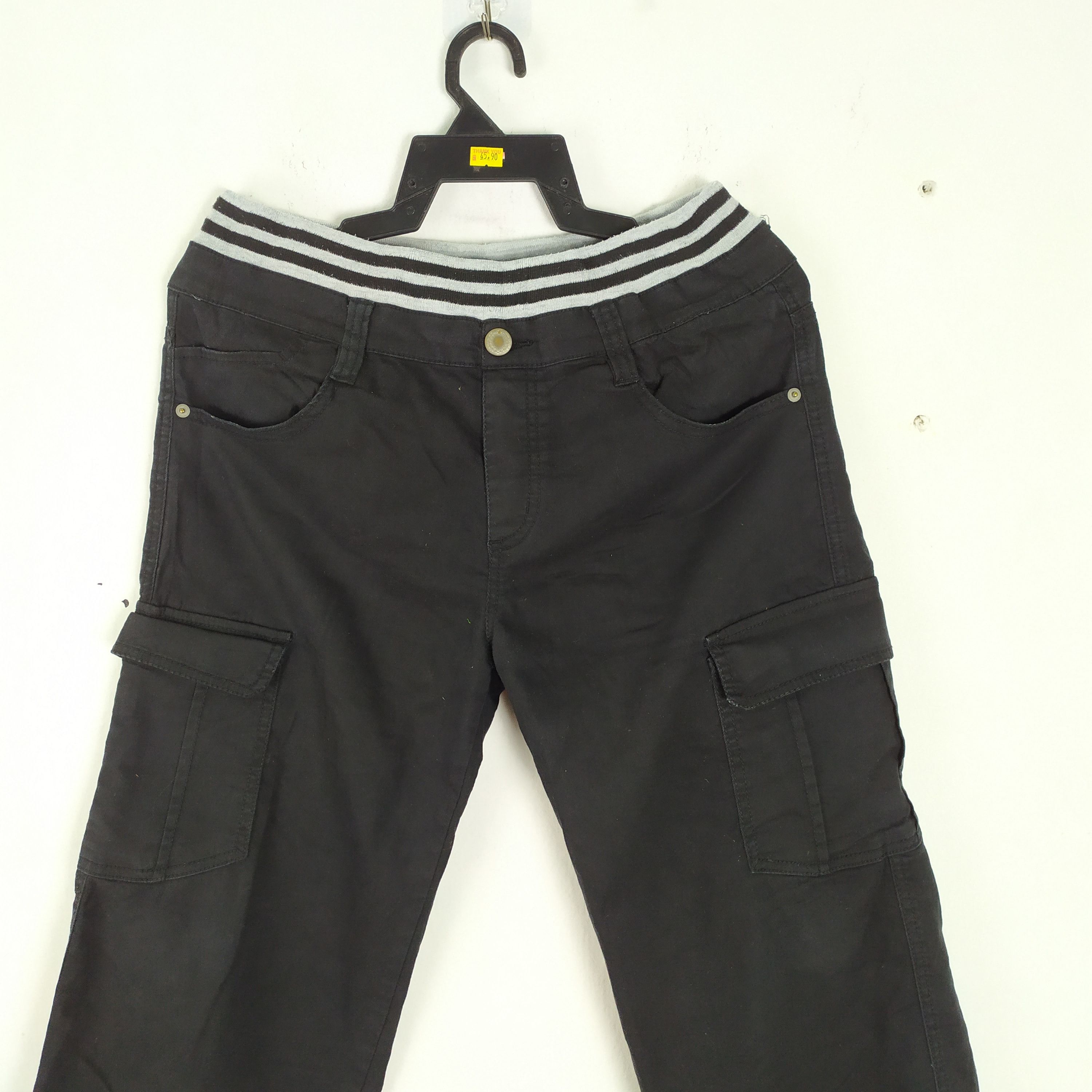 Japanese Brand TOPVALU Double waist Black Cargo Pants Multipocket waist 30 Size US 30 / EU 46 - 3 Thumbnail