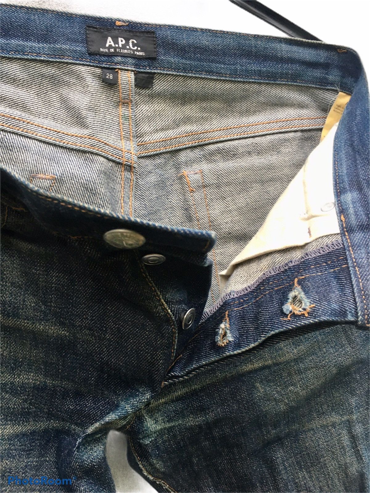 A.P.C. 🔥 Amazing A.P.C. Destroyed Selvedge Denim Pant Size US 34 / EU 50 - 8 Thumbnail