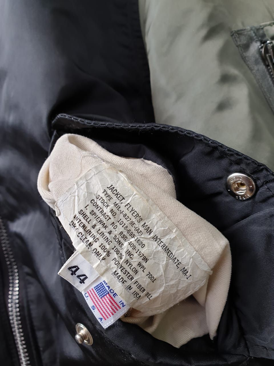 I. Spiewak And Sons Limited edition 2015 MA-1 Flight Bomber jacket Size US M / EU 48-50 / 2 - 3 Thumbnail