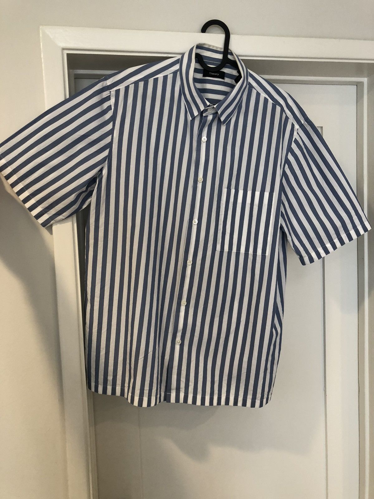 Theory Theory Striped Short Sleeve button up Shirt Size Large Size US L / EU 52-54 / 3 - 1 Thumbnail