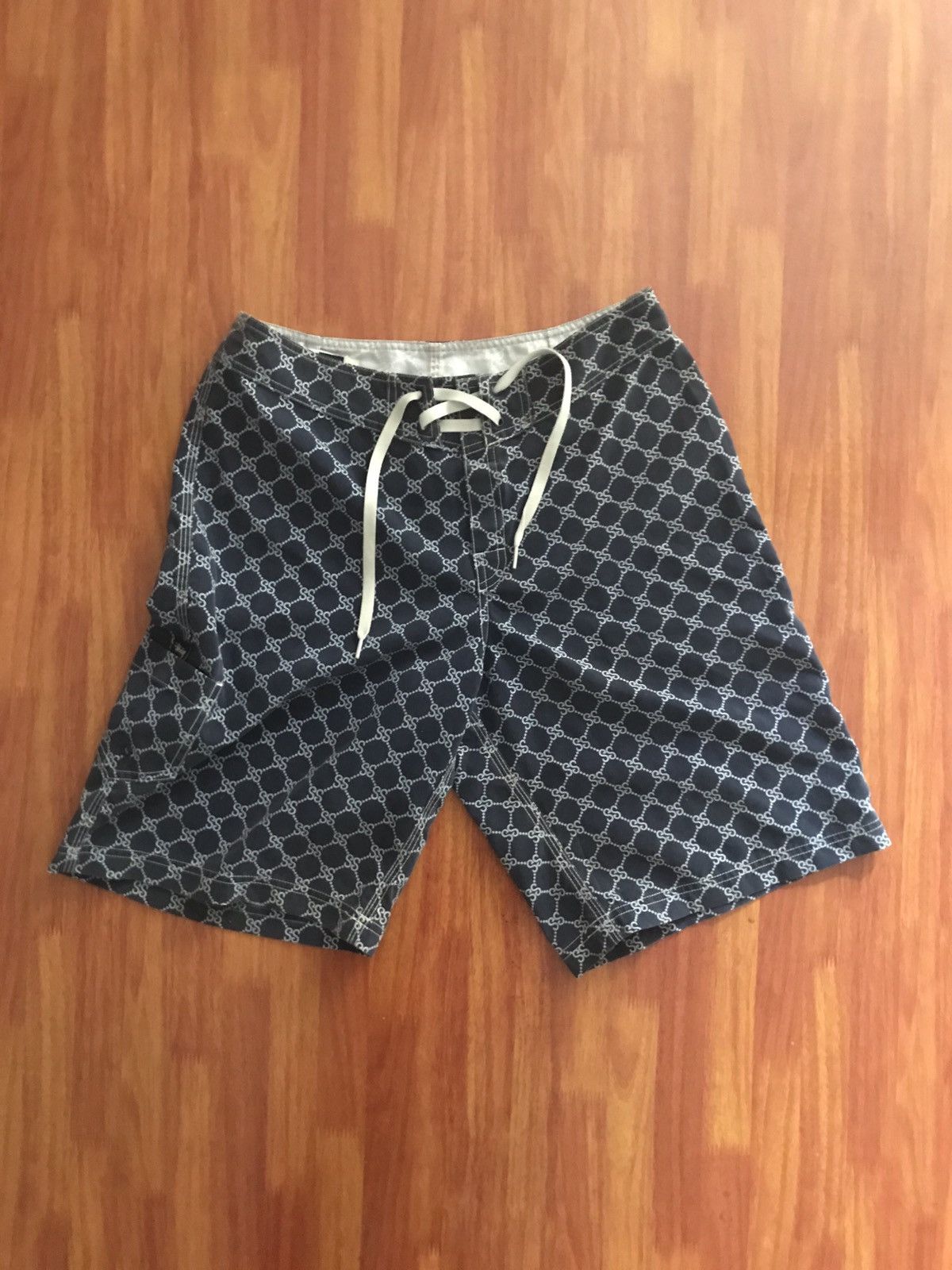 Rare × Stussy × Vintage Stussy 'Stucci' Gucci Vintage Monogram Allover  Shorts 31 | Grailed