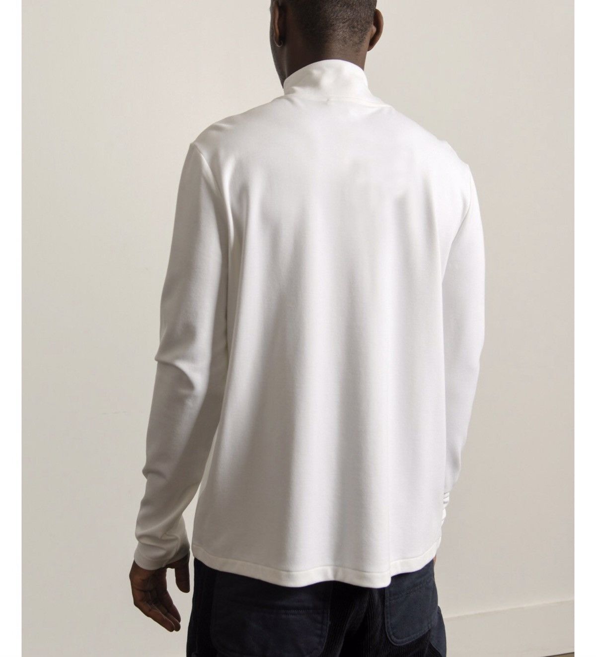 Acne Studios BNWT $500 Acne Studios L White Long Sleeve Zip Logo Sweater Size US L / EU 52-54 / 3 - 4 Thumbnail