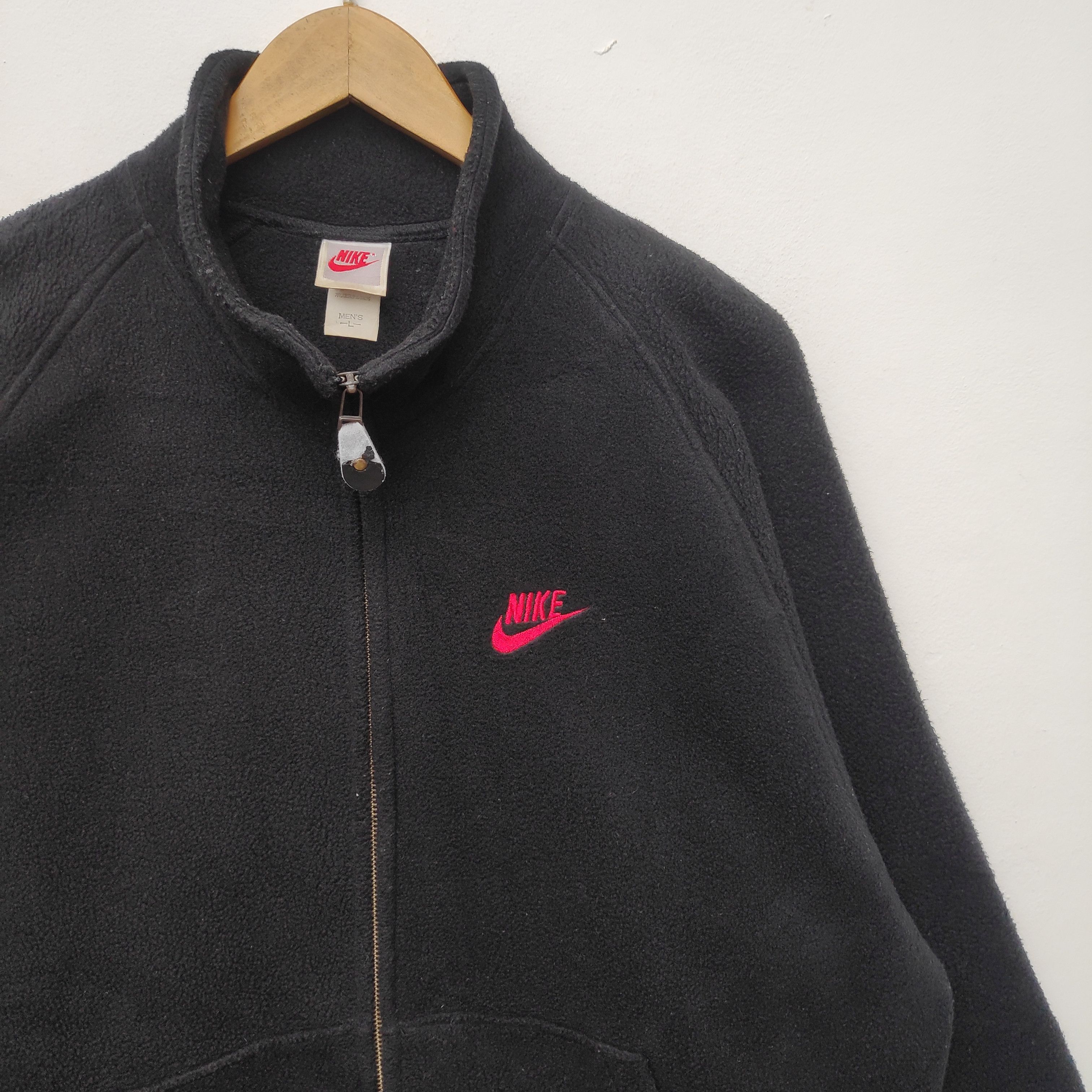 Nike × Vintage VINTAGE NIKE TENNIS FLEECE SWEATER LARGE BLACK SHERPA Size US L / EU 52-54 / 3 - 6 Thumbnail