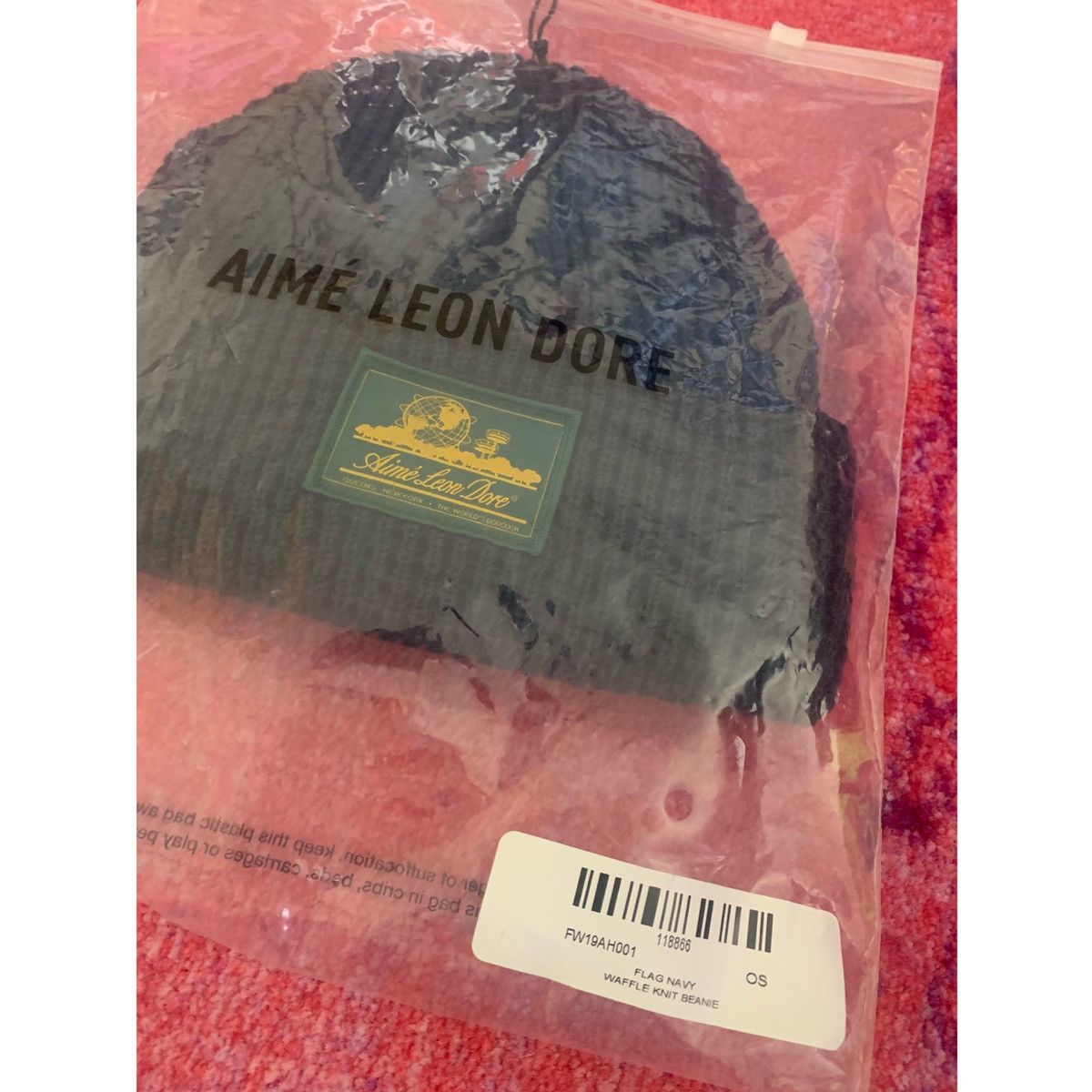 Aime Leon Dore Aime Leon Dore Logo Waffle Knitted Beanie Size ONE SIZE - 7 Thumbnail