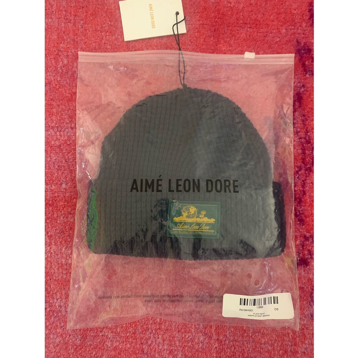 Aime Leon Dore Aime Leon Dore Logo Waffle Knitted Beanie Size ONE SIZE - 2 Thumbnail