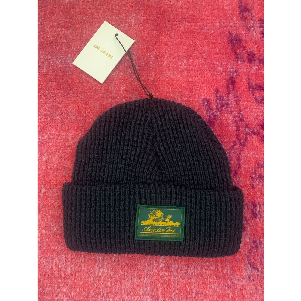 Aime Leon Dore Aime Leon Dore Logo Waffle Knitted Beanie Size ONE SIZE - 1 Thumbnail