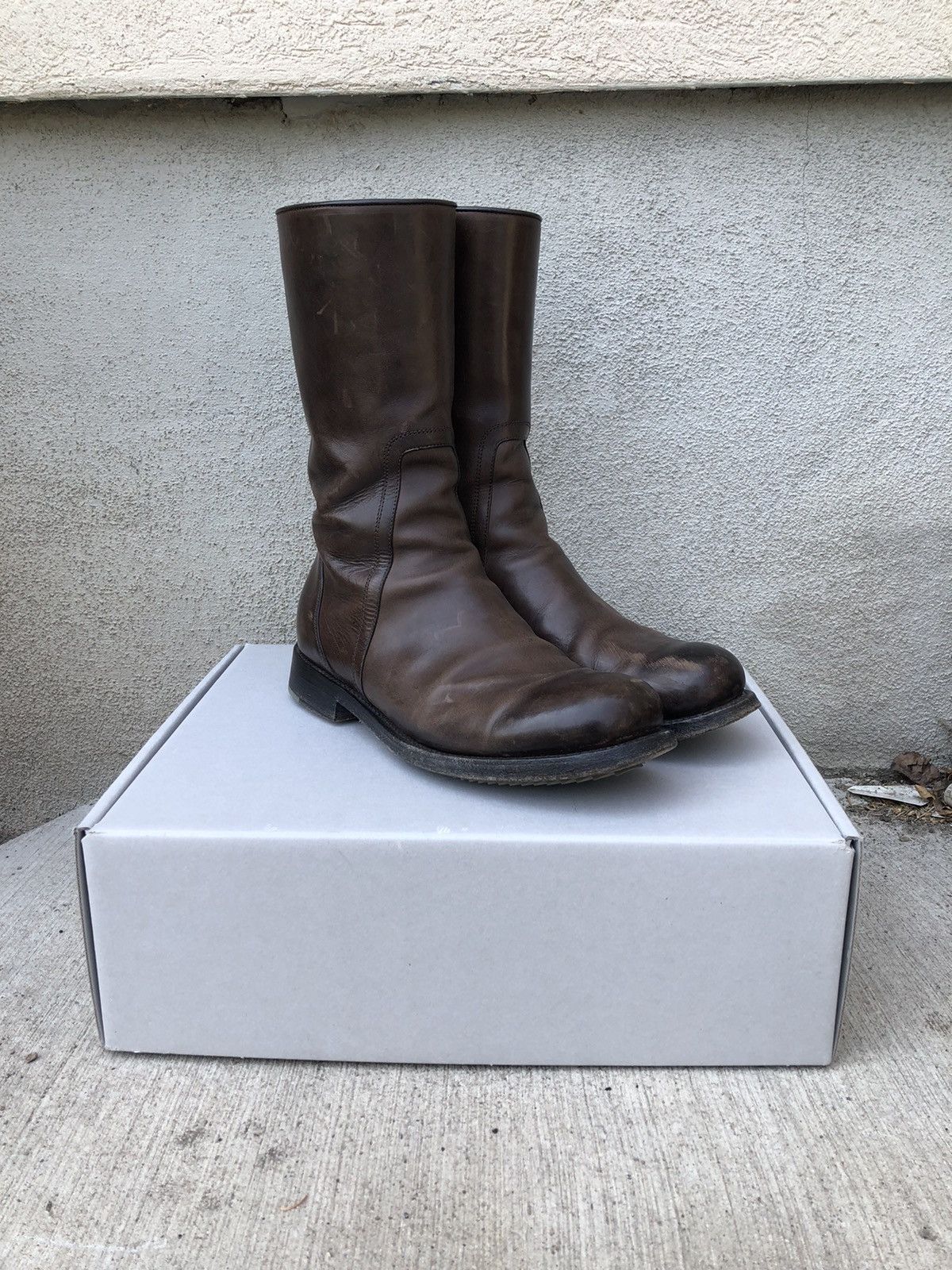 Rick Owens Rick Owens Zip Up Cop Boots Grailed
