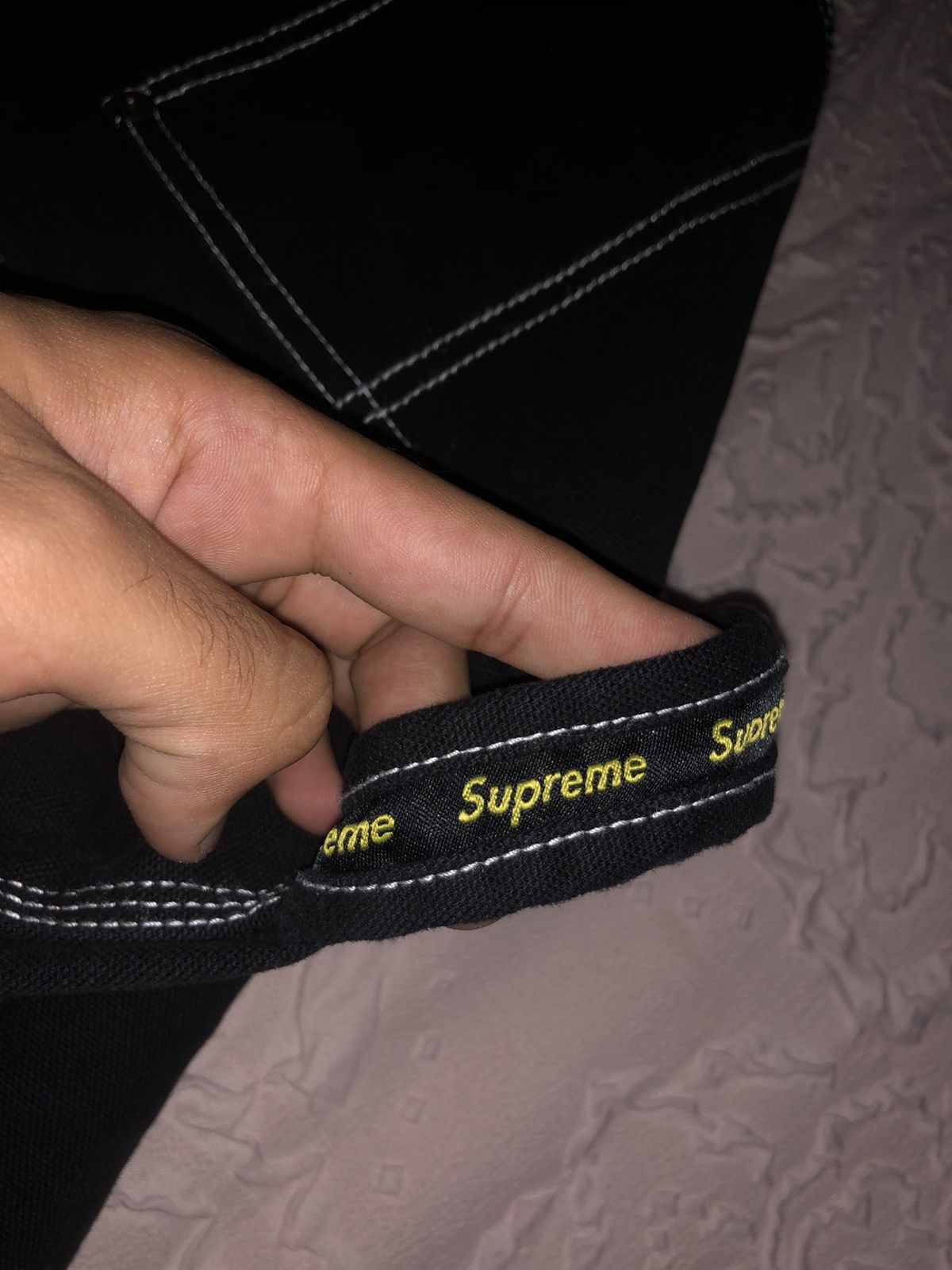 Supreme Double Knee Contrast Stitch Painter Pants | Grailed 