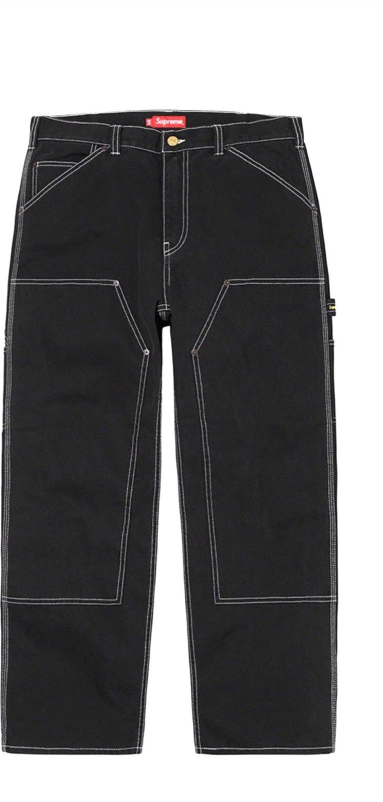 Supreme Double Knee Contrast Stitch Painter Pants | Grailed 