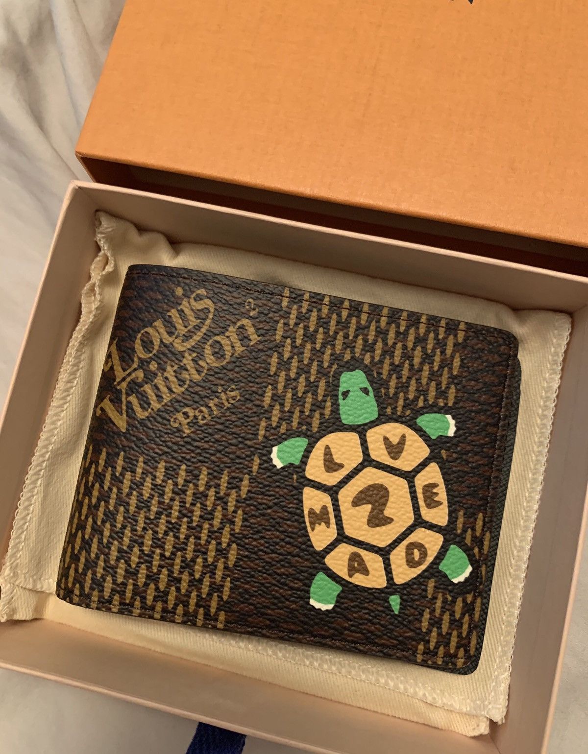 Louis Vuitton Nigo LV Made Turtle Giant Damier Bifold Multiple Wallet