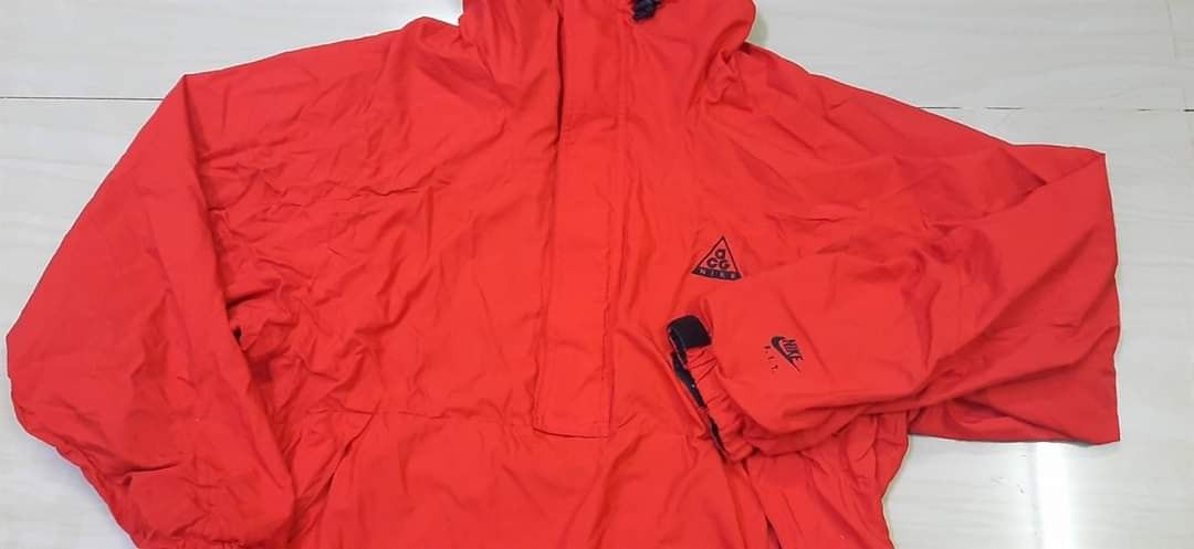 Nike × Nike ACG Hoodie Vintage Nike ACG Jacket Windbreaker Chilli RED Size US L / EU 52-54 / 3 - 4 Thumbnail
