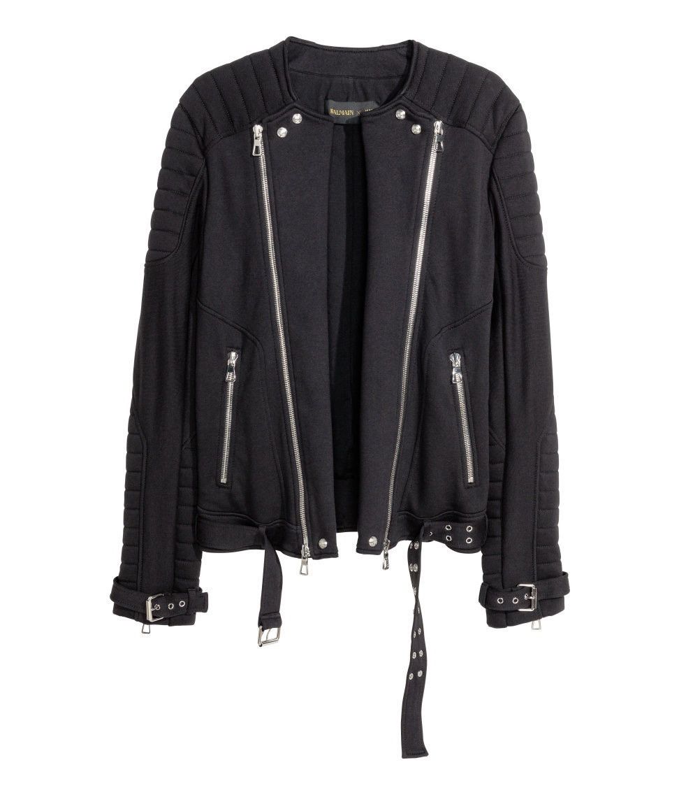 BALMAIN X H&M Cotton cheapest Biker Jacket