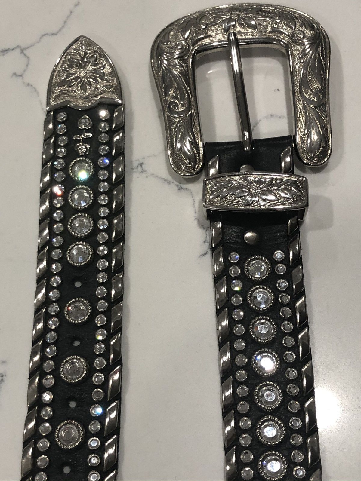 Kippys bling belts (2) blue and black Swarovski crystals S b.b. Simon  main image 2