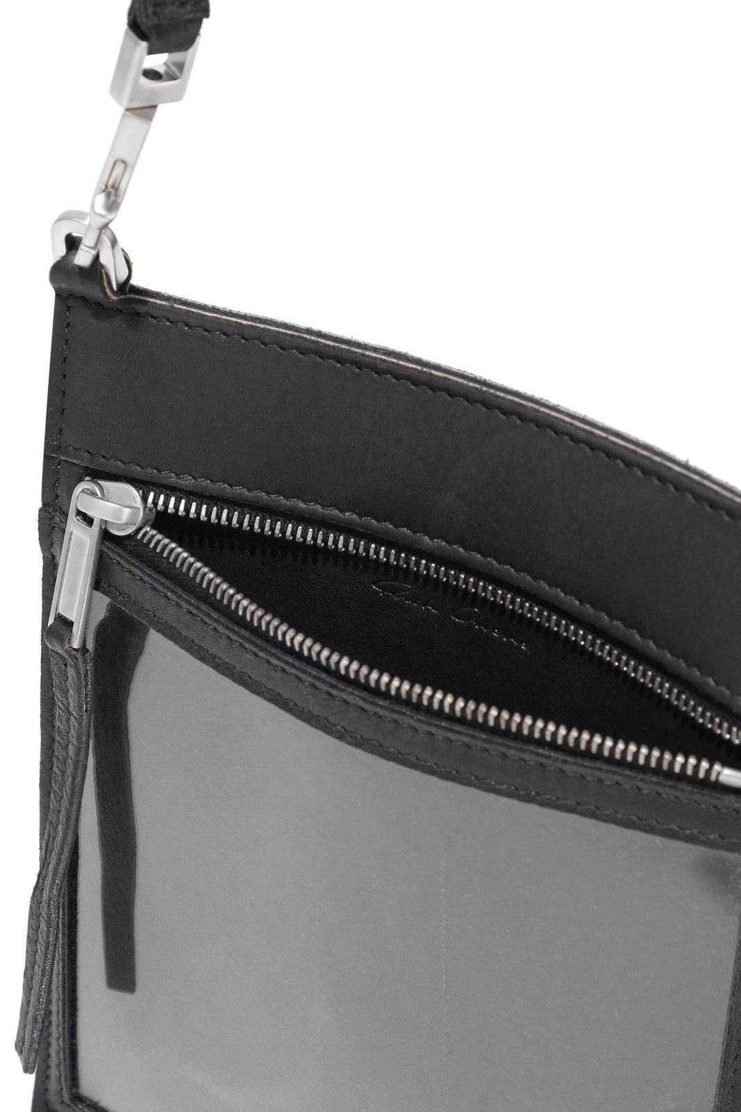 Rick Owens FINAL DROP New Large Leather With PVC Window Bag Rare Size ONE SIZE - 4 Thumbnail