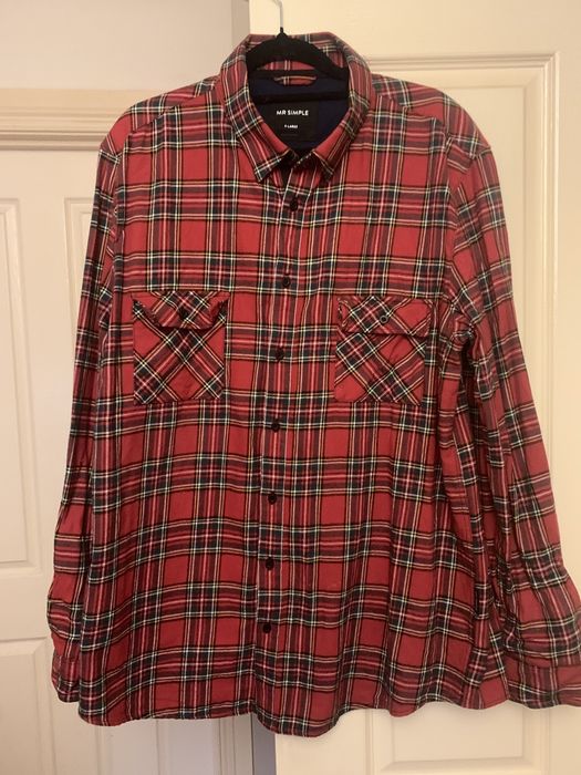 Mr Simple MR SIMPLE RED CHECKERED BUTTON UP SHIRT | Grailed