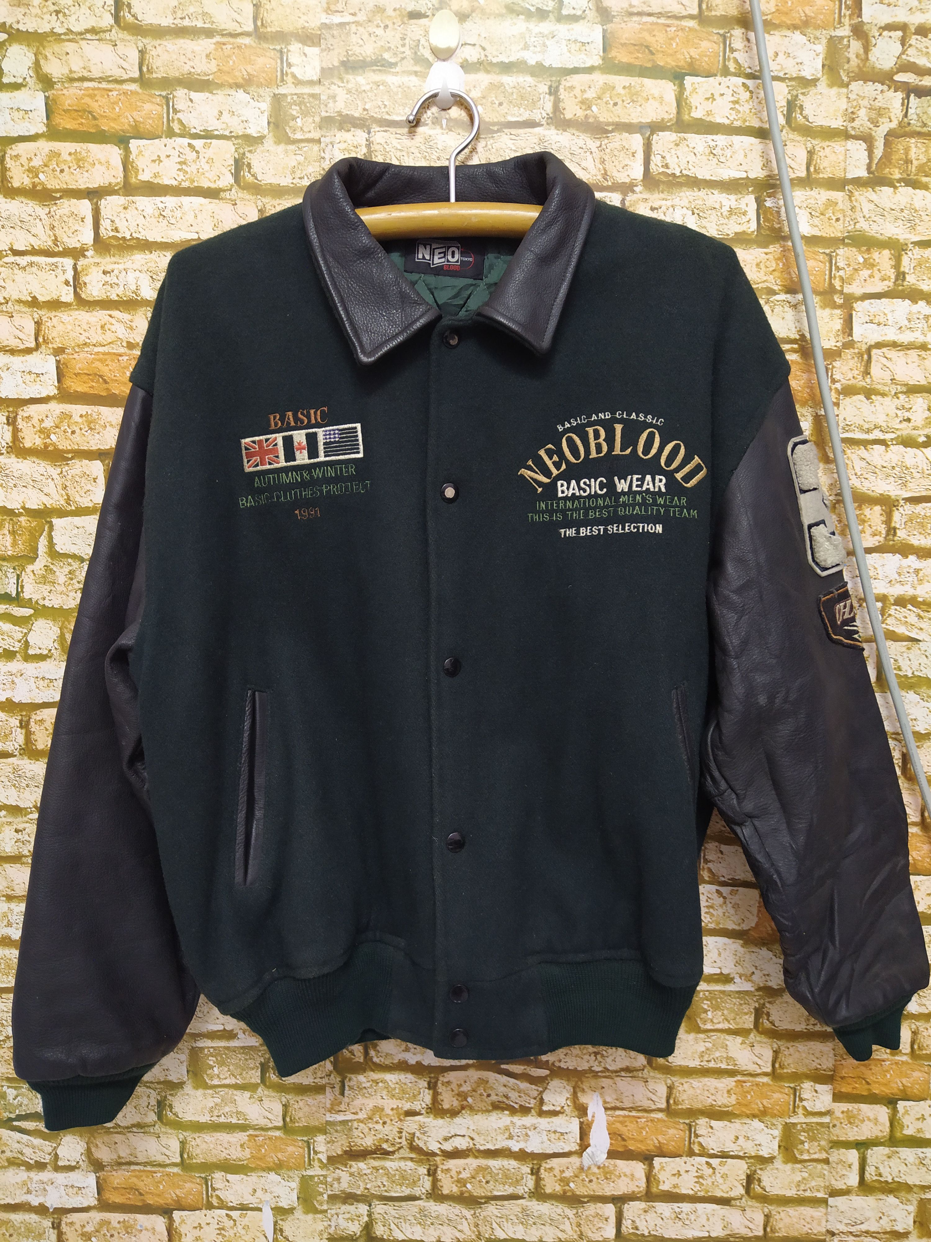 Designer × Japanese Brand × Vintage NEOBLOOD JAPAN TOKYO VARSITY LEATHER JACKET (B392) Size US L / EU 52-54 / 3 - 2 Thumbnail