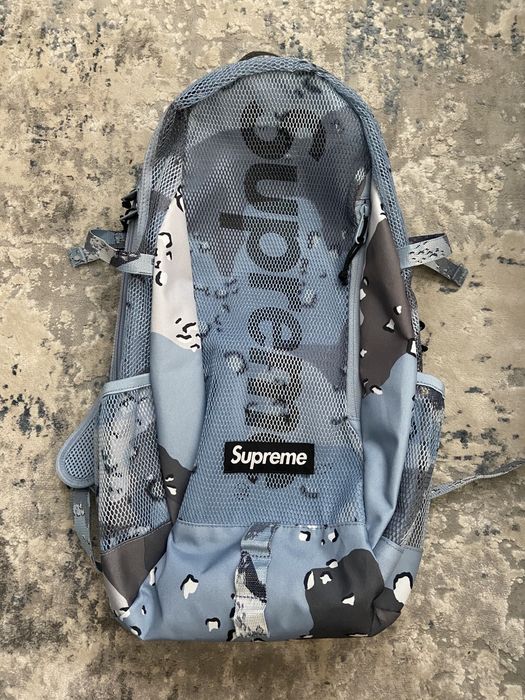 Buy Supreme Backpack 'Blue Chocolate Chip Camo' - SS20B4 BLUE CHOCOLATE  CHIP CAMO