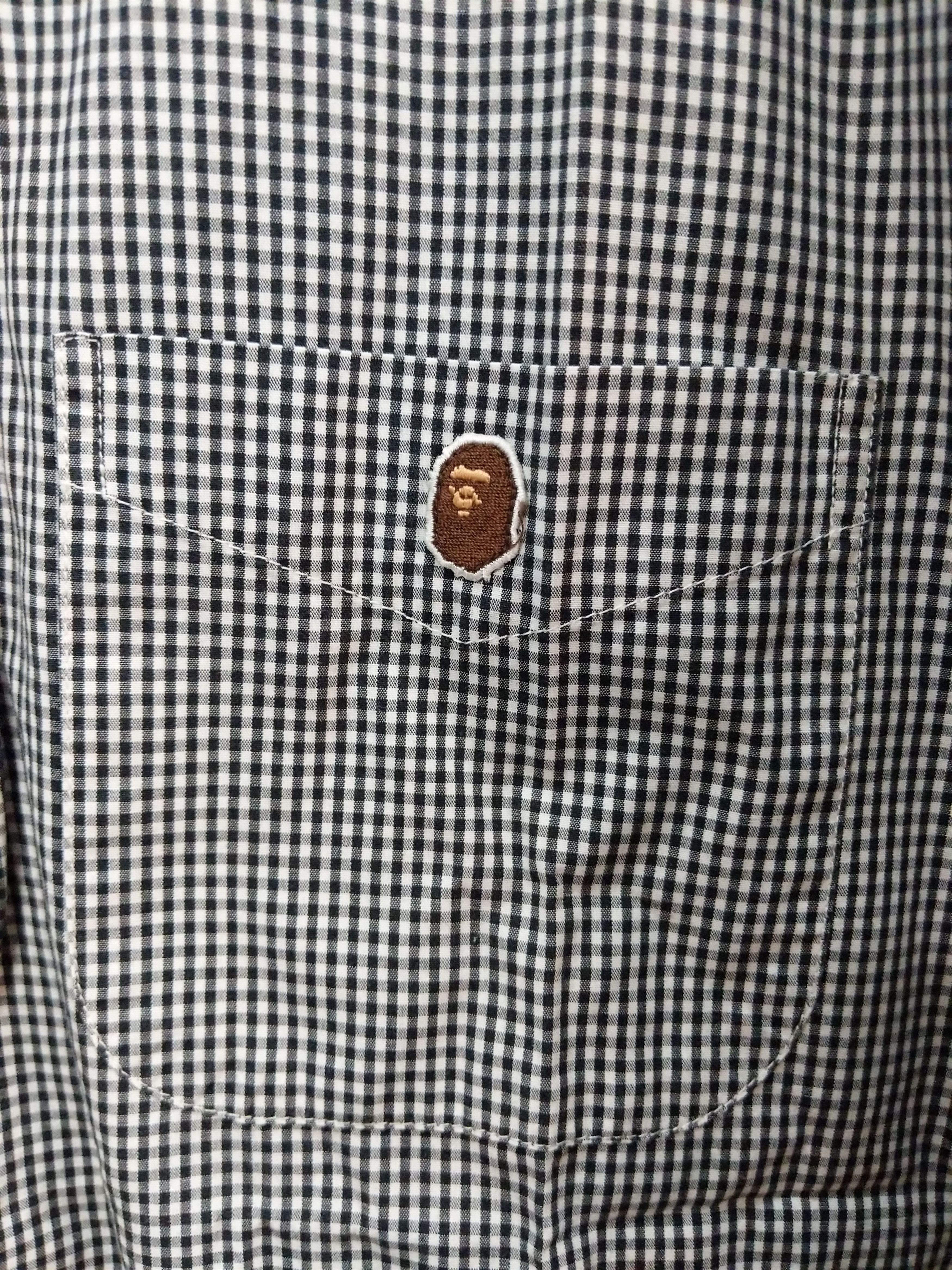 Bape A Bathing Ape Ape Head Pocket Checkered Button Down Shirt Size US XL / EU 56 / 4 - 2 Thumbnail