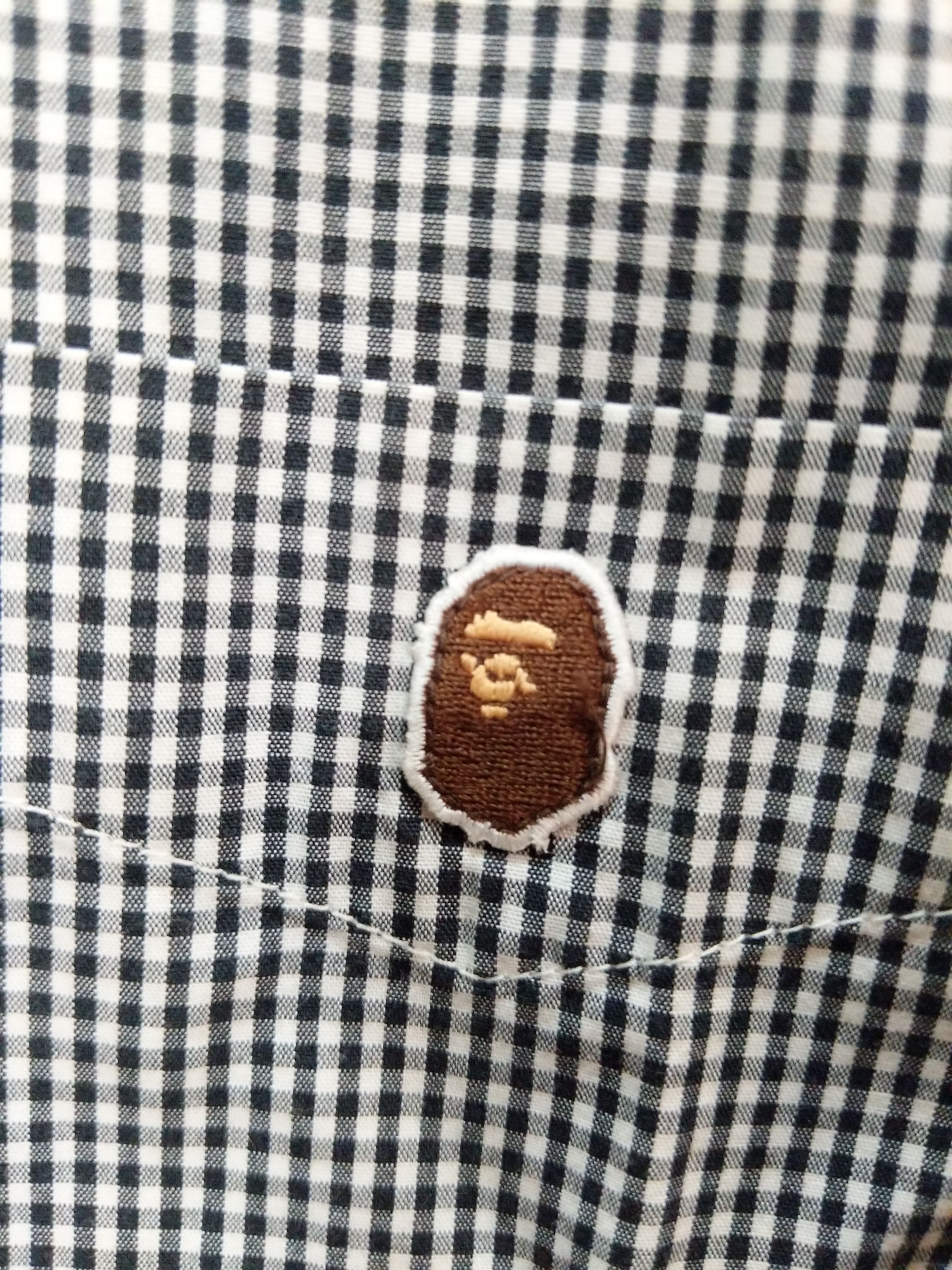 Bape A Bathing Ape Ape Head Pocket Checkered Button Down Shirt Size US XL / EU 56 / 4 - 3 Thumbnail