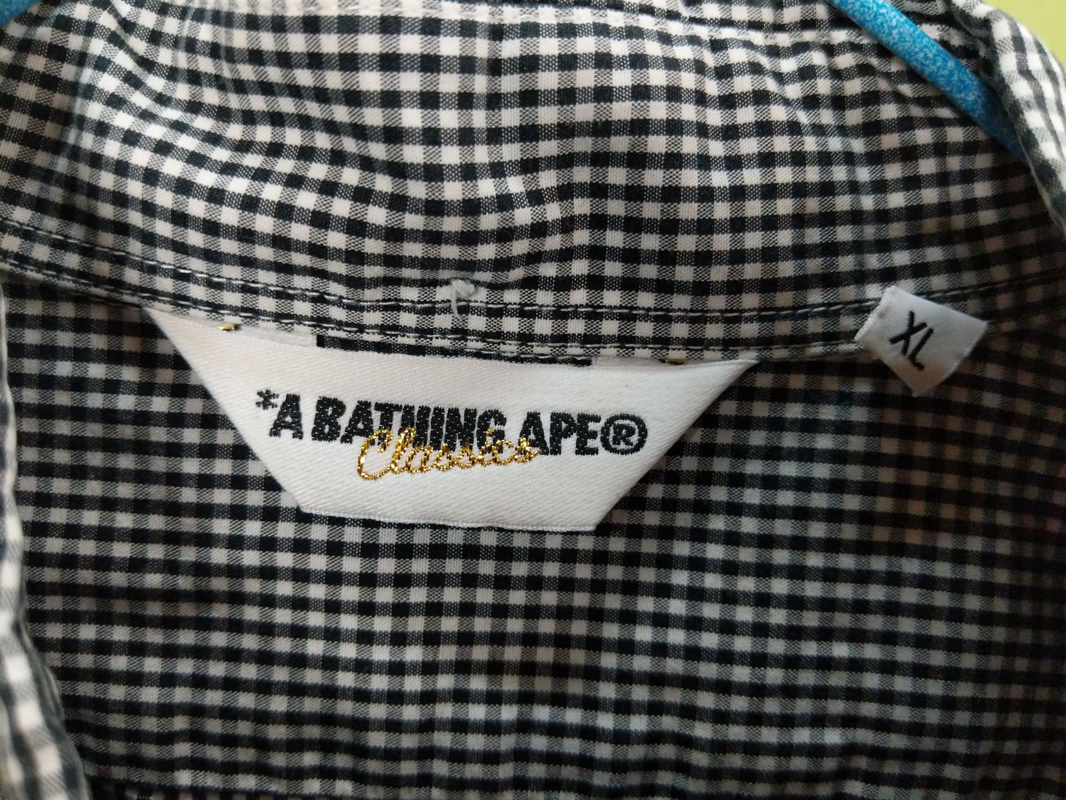 Bape A Bathing Ape Ape Head Pocket Checkered Button Down Shirt Size US XL / EU 56 / 4 - 5 Thumbnail