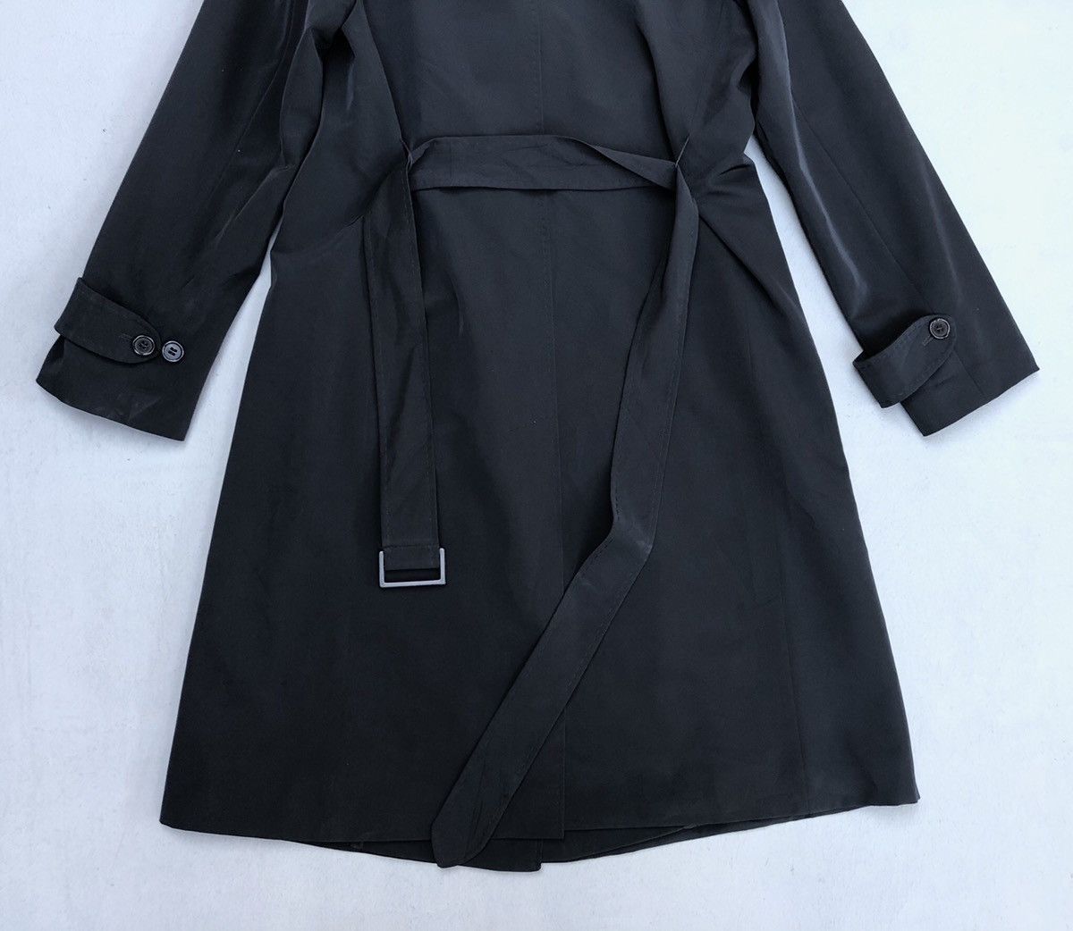 Designer Black Max Mara Long Coat Made In Italy Size US M / EU 48-50 / 2 - 7 Thumbnail