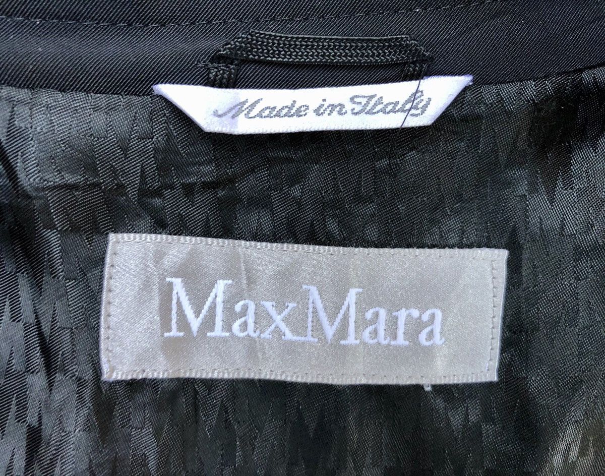 Designer Black Max Mara Long Coat Made In Italy Size US M / EU 48-50 / 2 - 8 Thumbnail