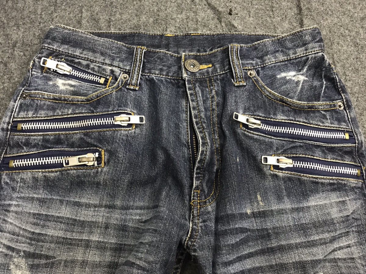 Designer Japanese Brand Blue Denim Jeans Punk Style Nice Design Size US 30 / EU 46 - 4 Thumbnail