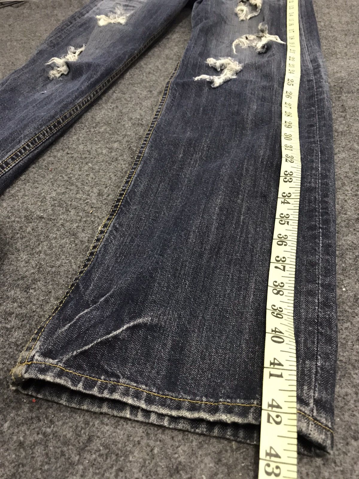 Designer Japanese Brand Blue Denim Jeans Punk Style Nice Design Size US 30 / EU 46 - 13 Thumbnail