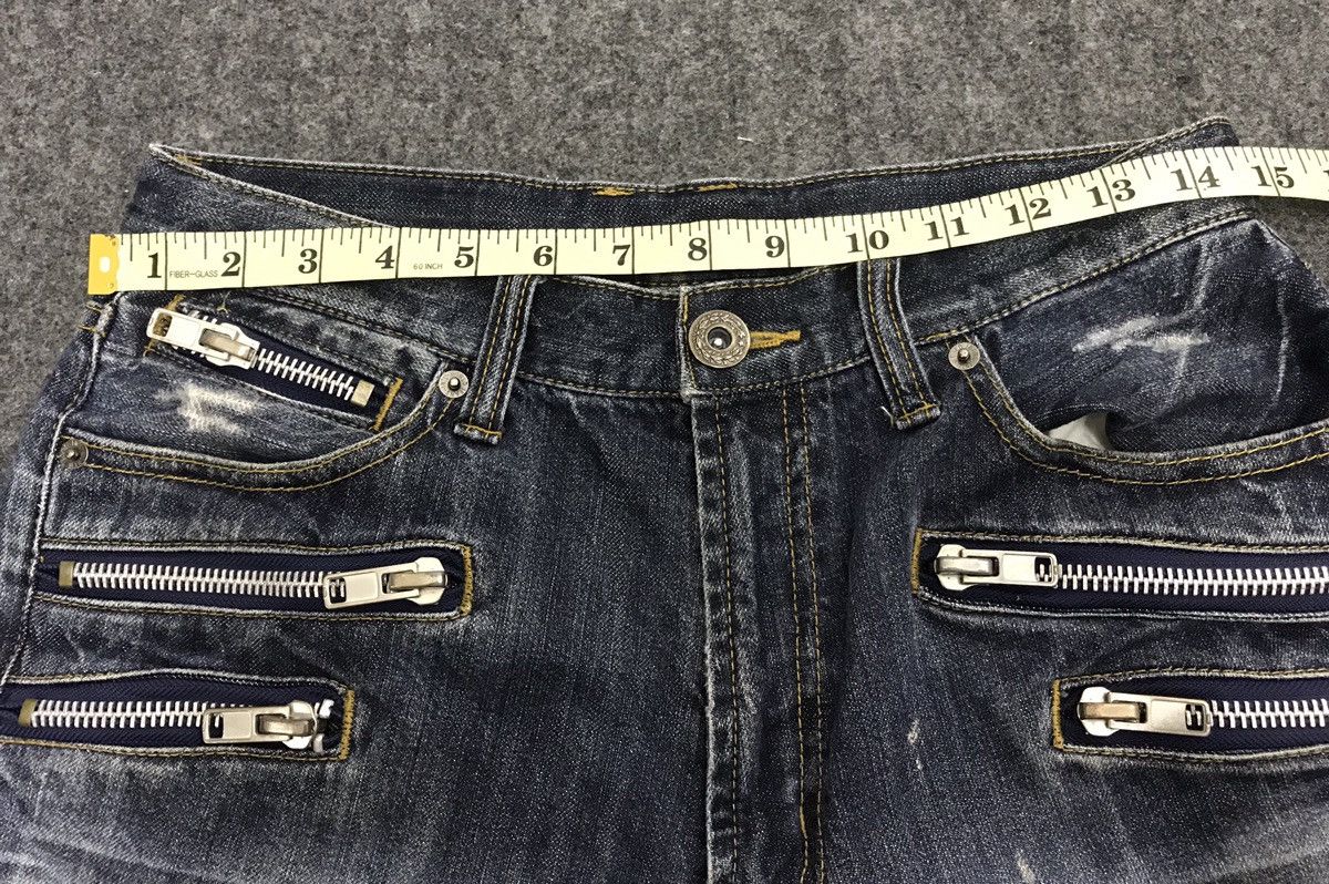 Designer Japanese Brand Blue Denim Jeans Punk Style Nice Design Size US 30 / EU 46 - 11 Thumbnail