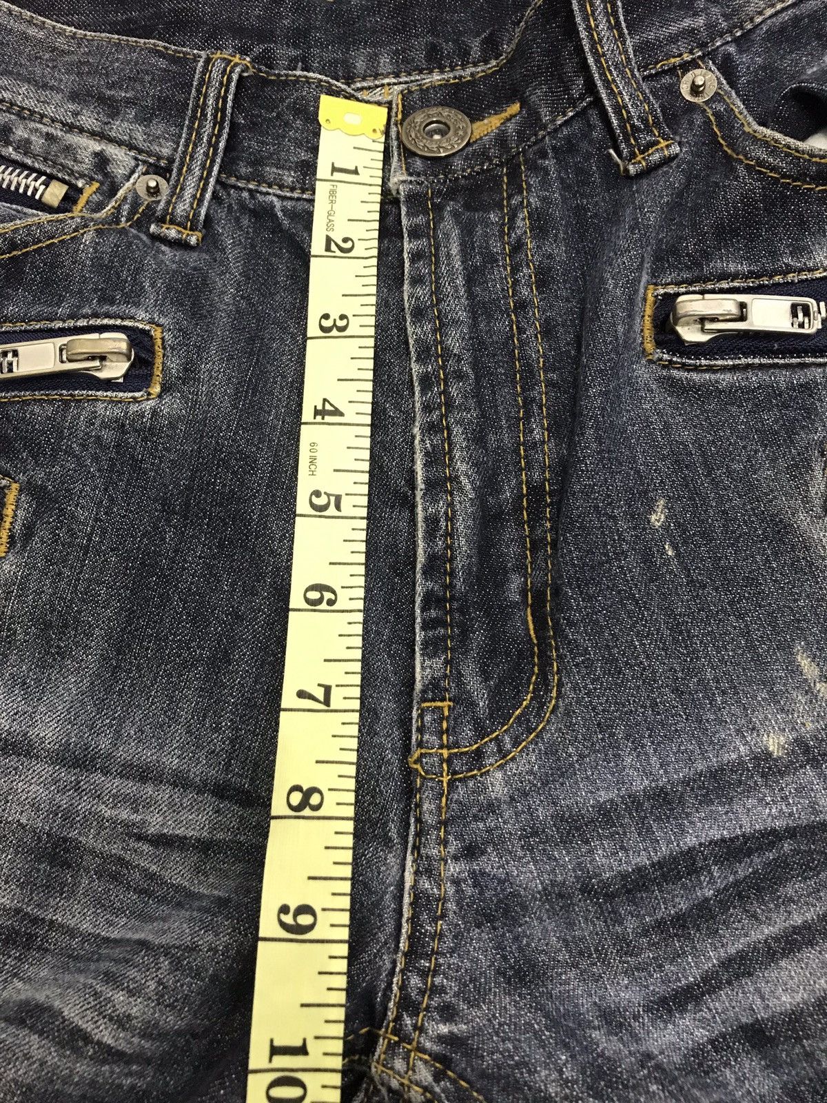 Designer Japanese Brand Blue Denim Jeans Punk Style Nice Design Size US 30 / EU 46 - 12 Thumbnail