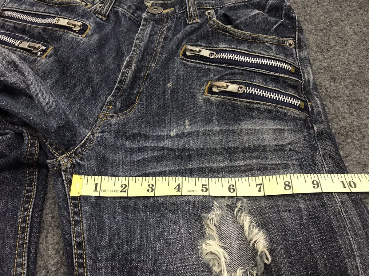 Designer Japanese Brand Blue Denim Jeans Punk Style Nice Design Size US 30 / EU 46 - 15 Thumbnail
