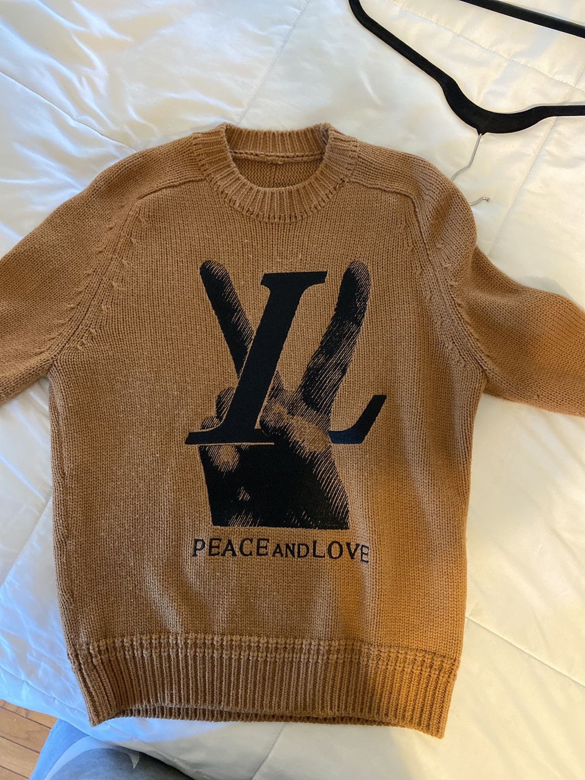 louis vuitton peace and love sweater