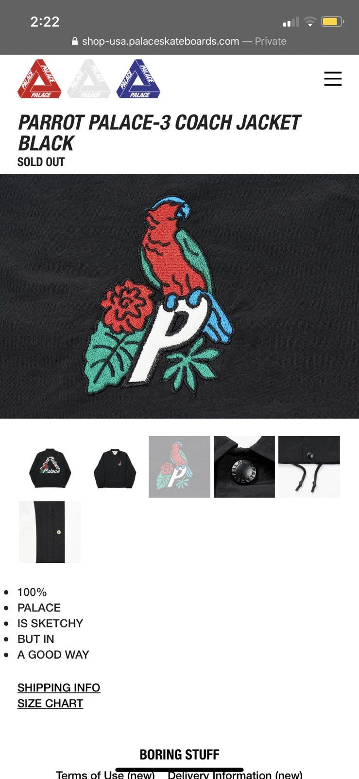 Parrot Palace-3 Coach Jacket