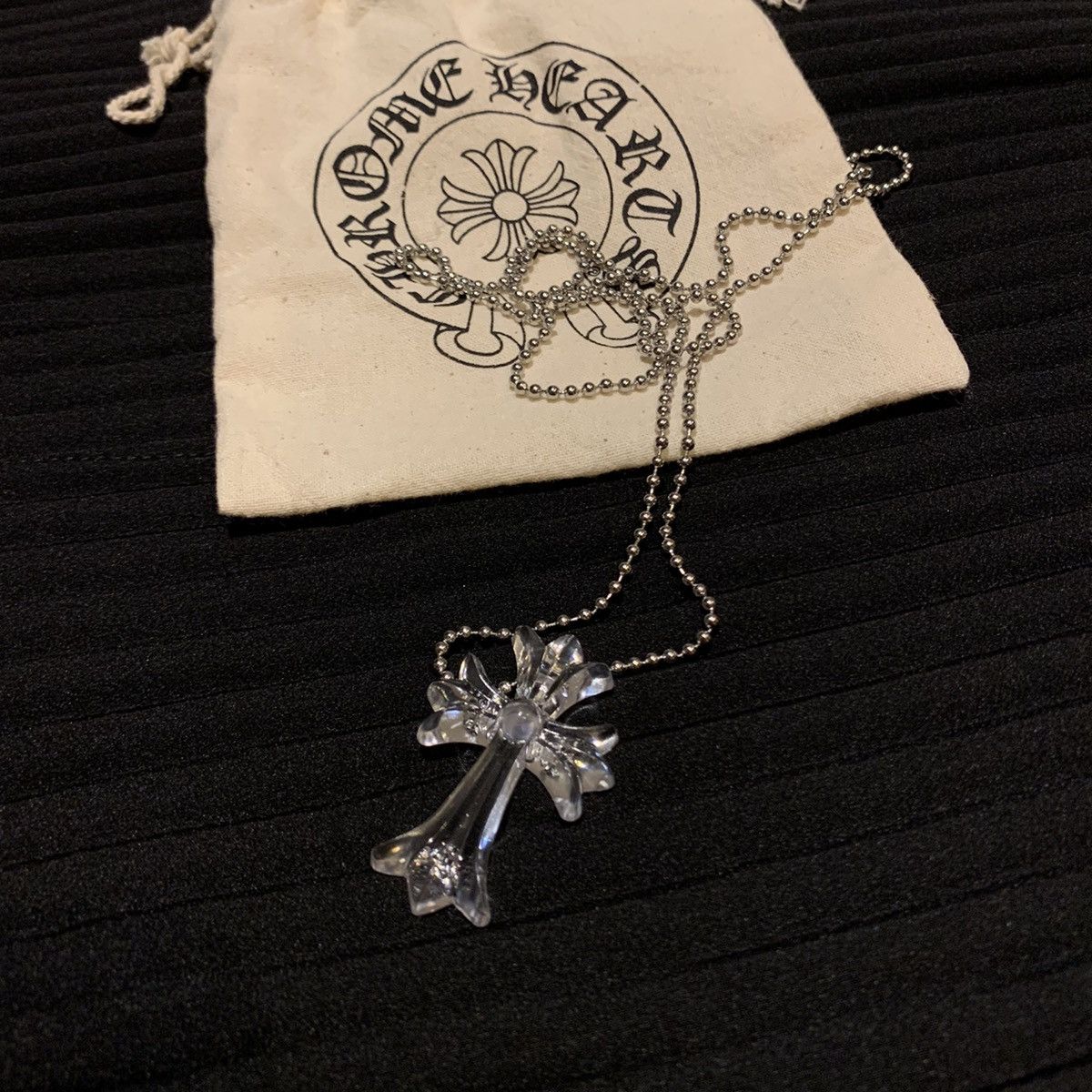 chrome hearts Silicon cross necklace