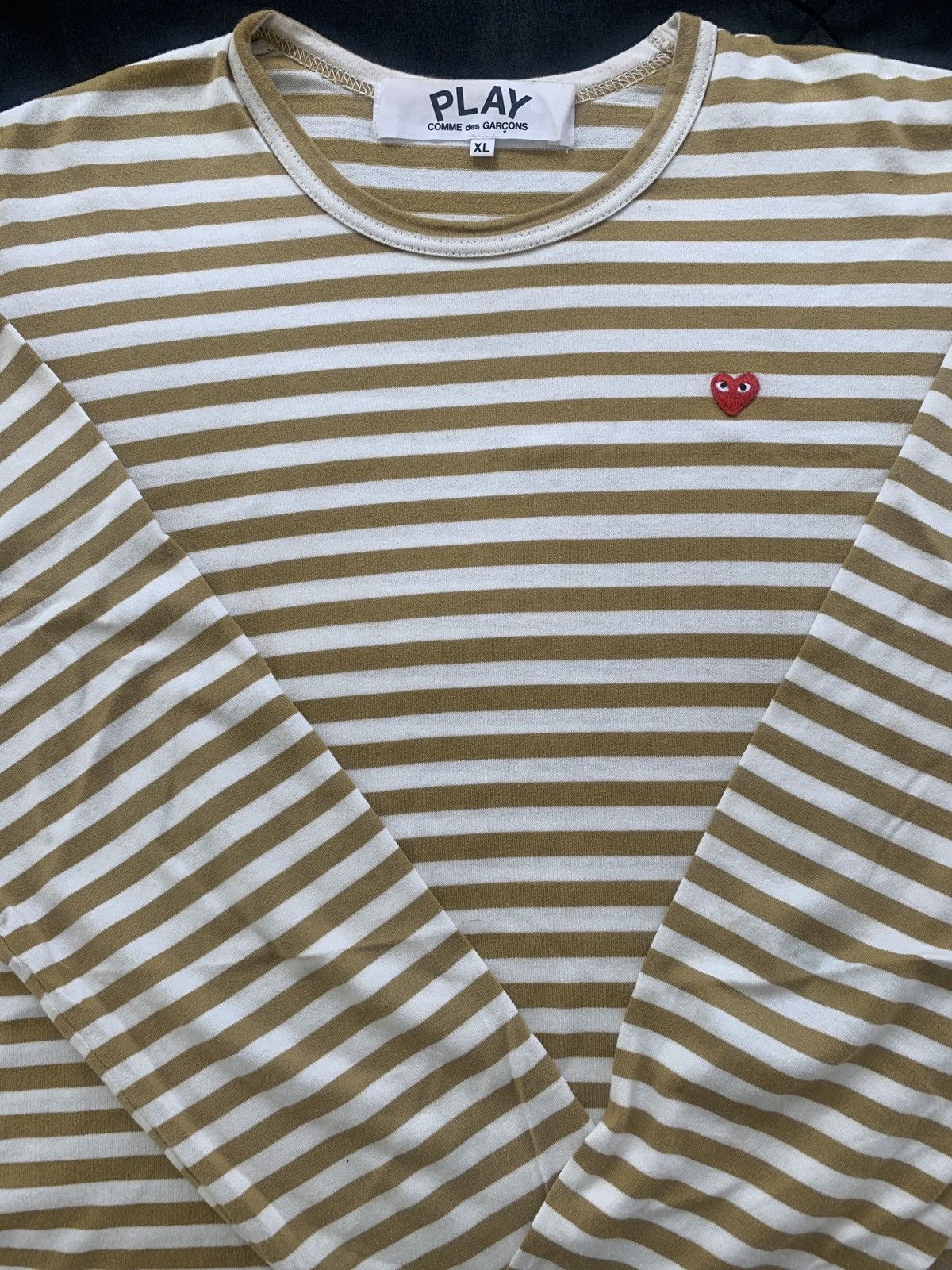 Comme des Garcons × Comme des Garcons PLAY Striped Cross Border L