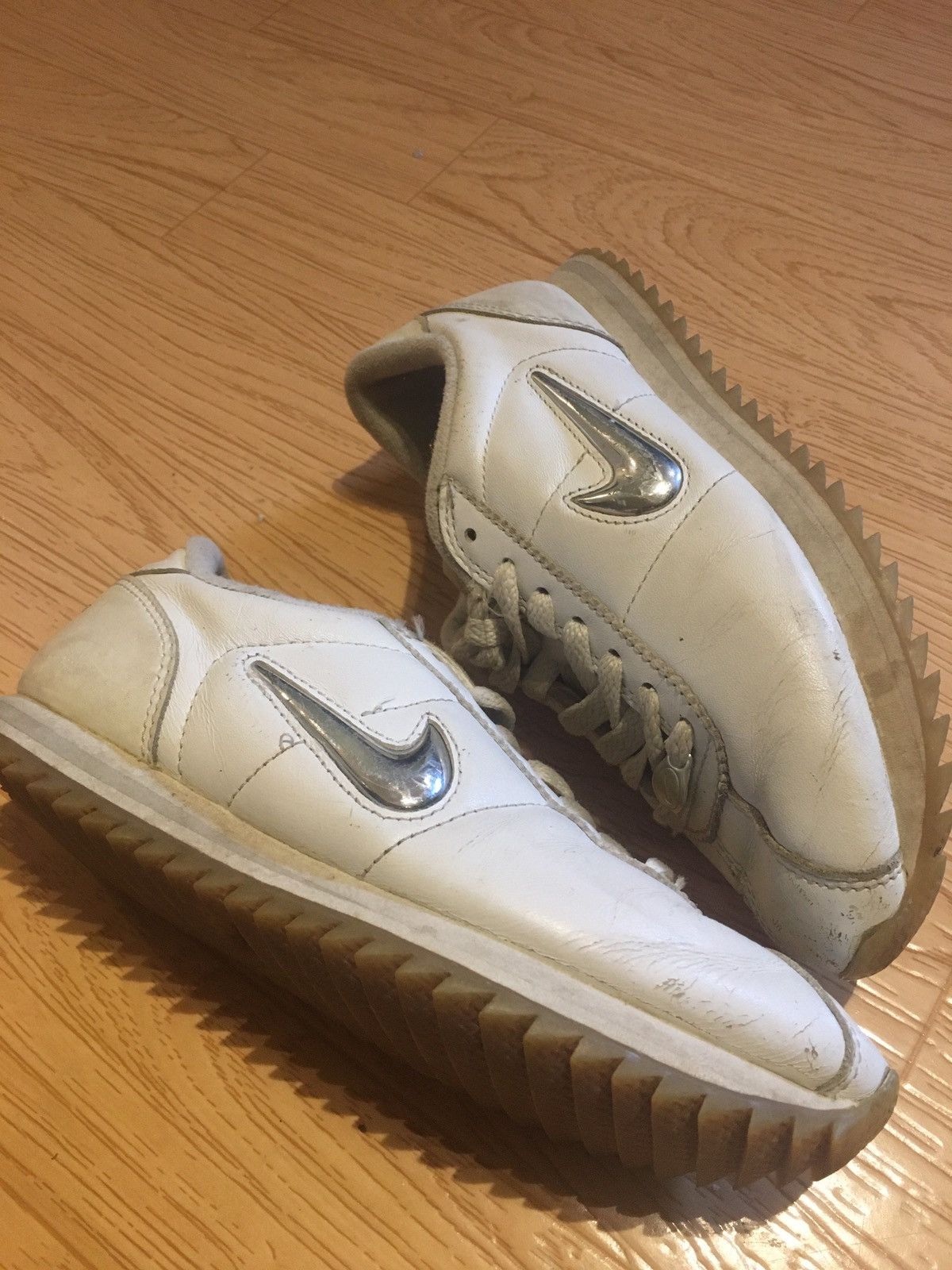 Nike Vintage Nike Cortez white chrome swoosh Grailed