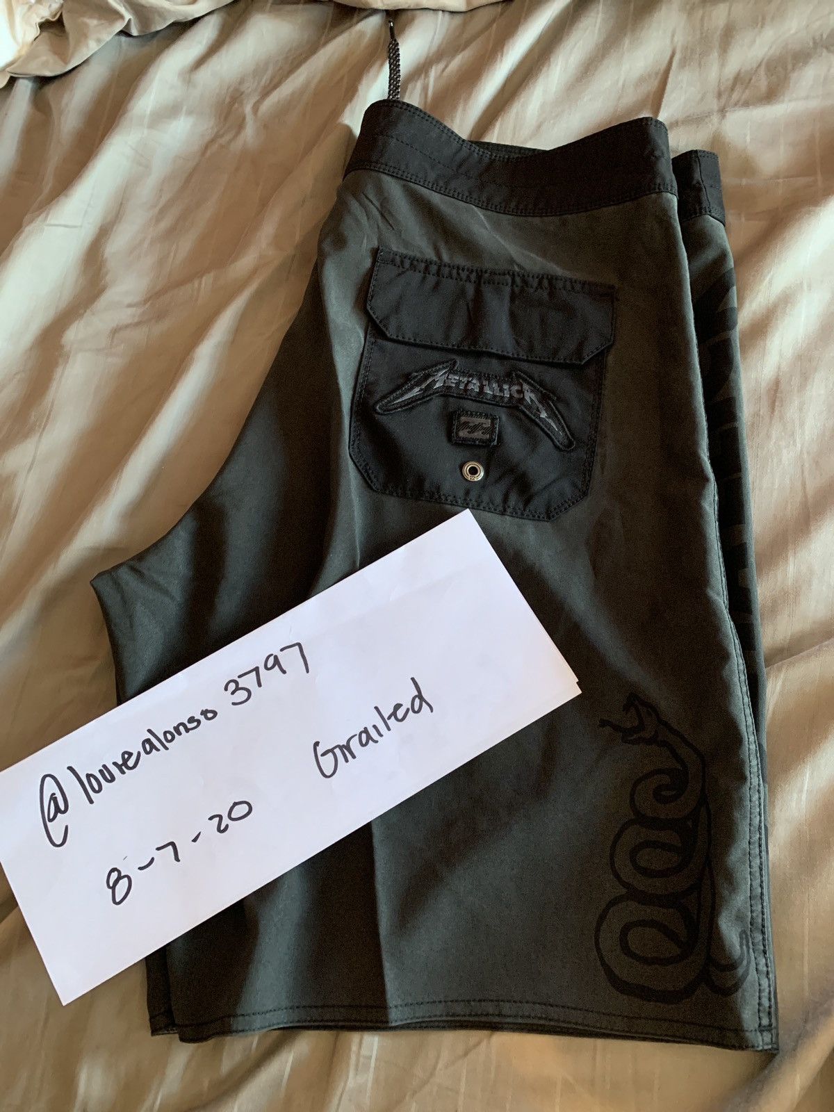 Metallica Black Album Billabong shorts