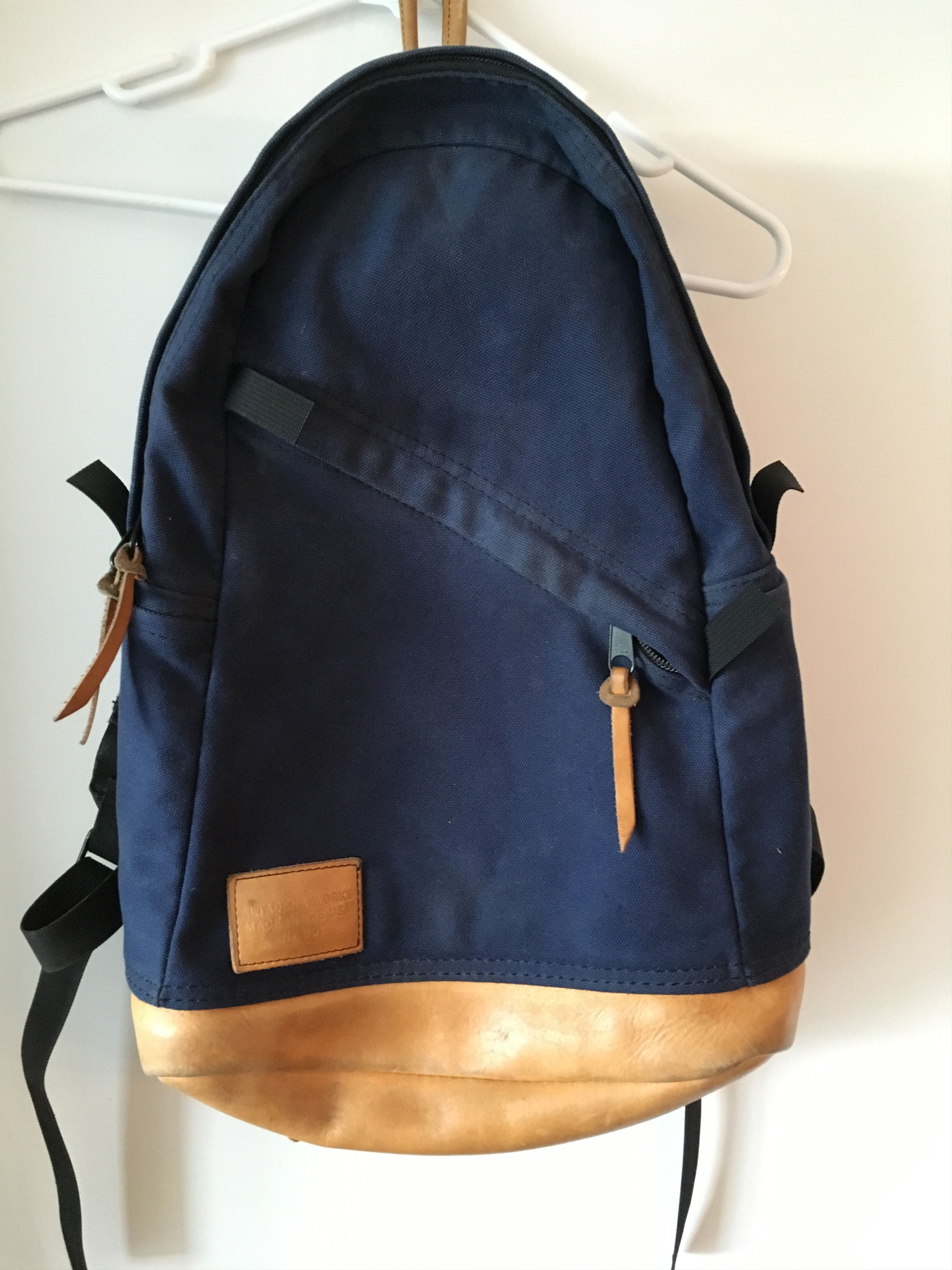 Altadena Works 801 Teardrop Japanese Canvas Daypack (Navy