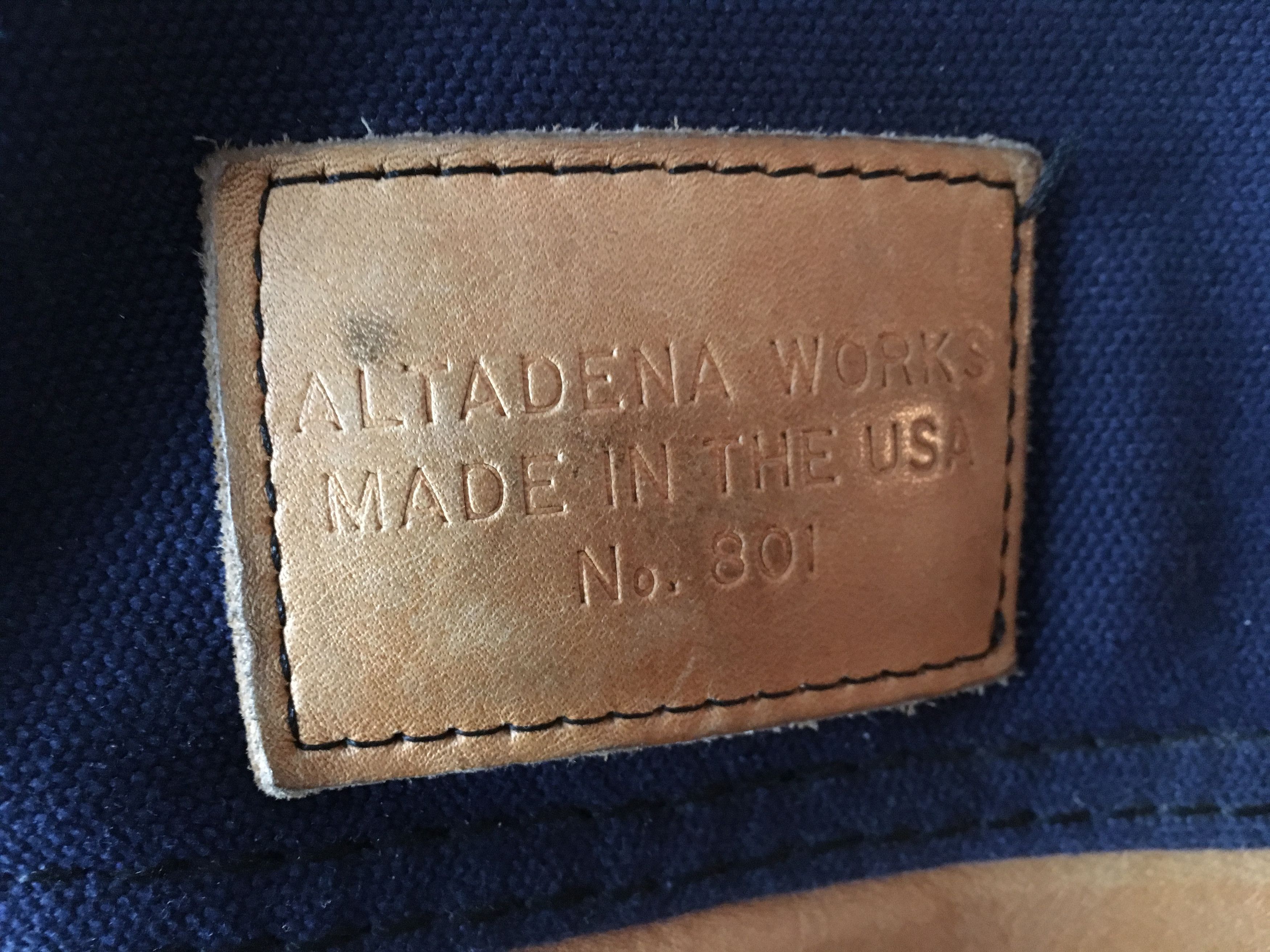 Altadena Works 801 Teardrop Japanese Canvas Daypack (Navy