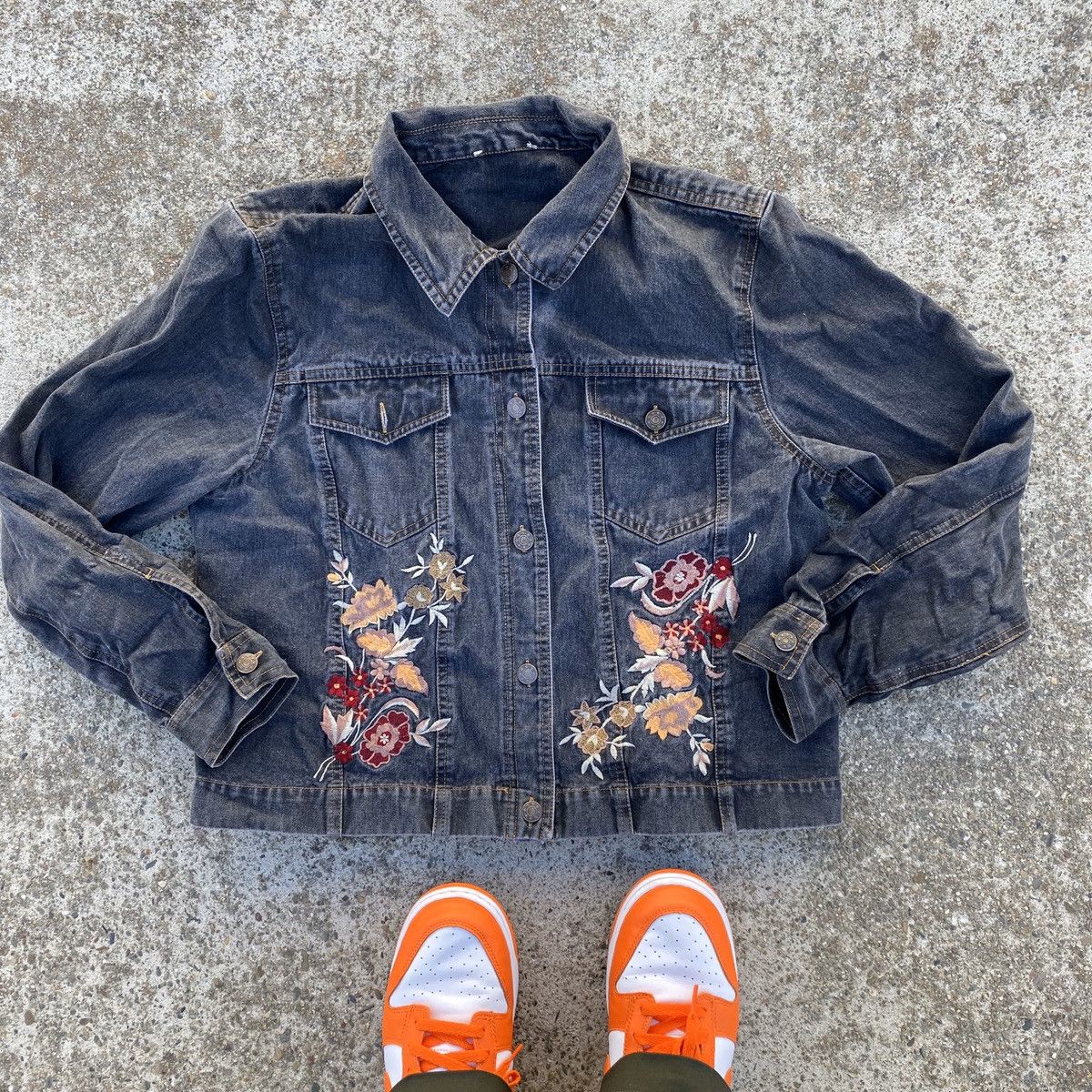 Japanese Brand VINTAGE 90s FLORAL EMBROIDERED JACKET USA TYLER GOLF DUNK Size US XS / EU 42 / 0 - 1 Thumbnail