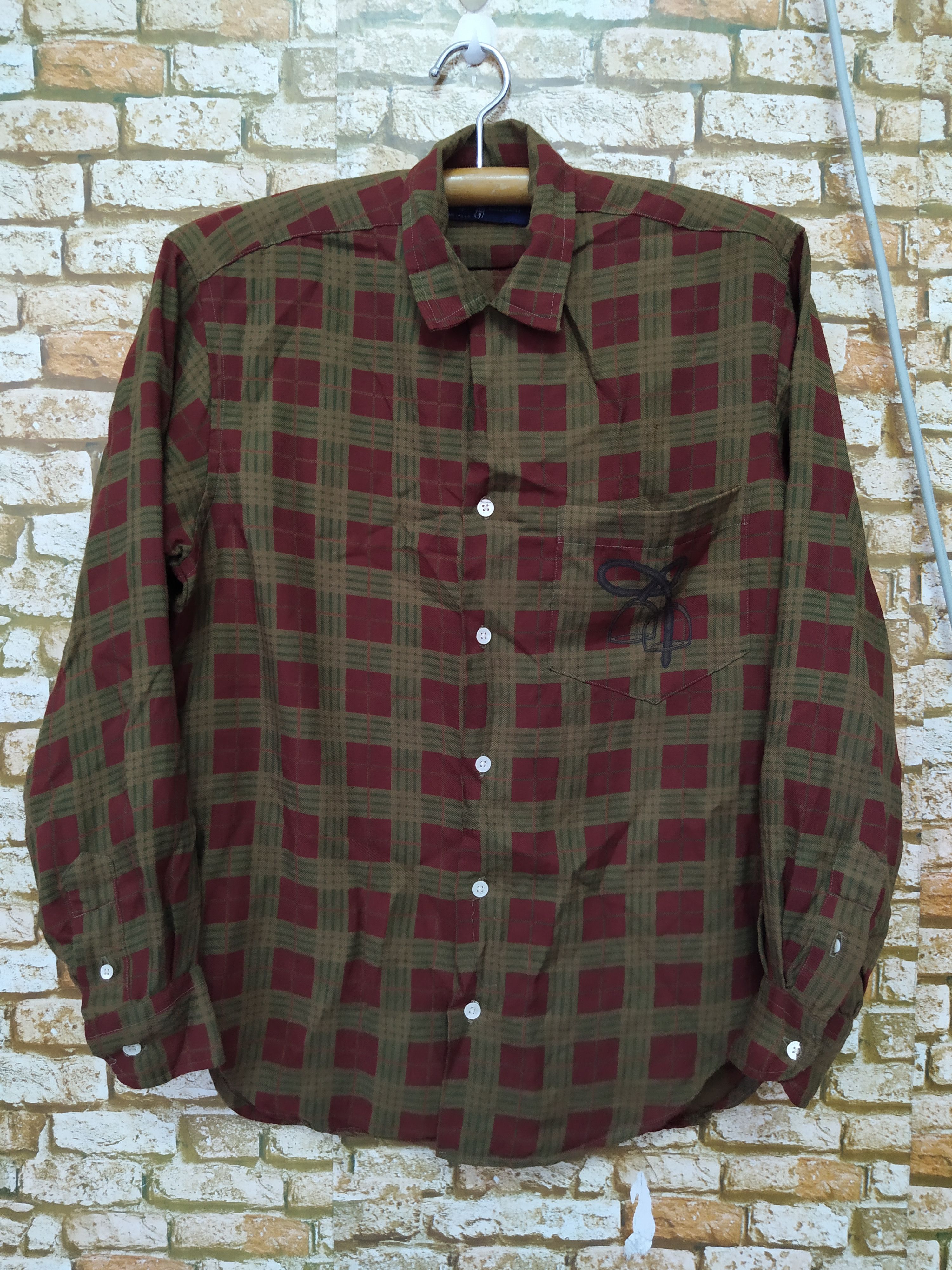 Polo Ralph Lauren × Vintage 90s POLO RALPH LAUREN HORSE PRINTED SHIRT (B403) Size US M / EU 48-50 / 2 - 2 Thumbnail
